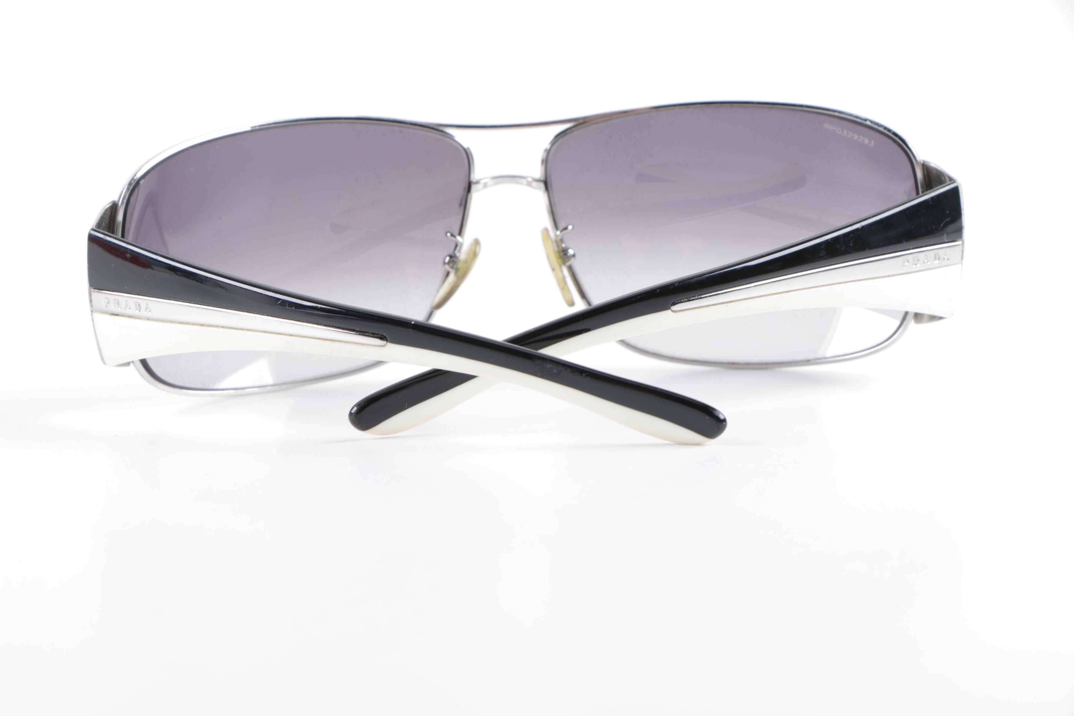 Prada SPR 74G Aviator Sunglasses with Case