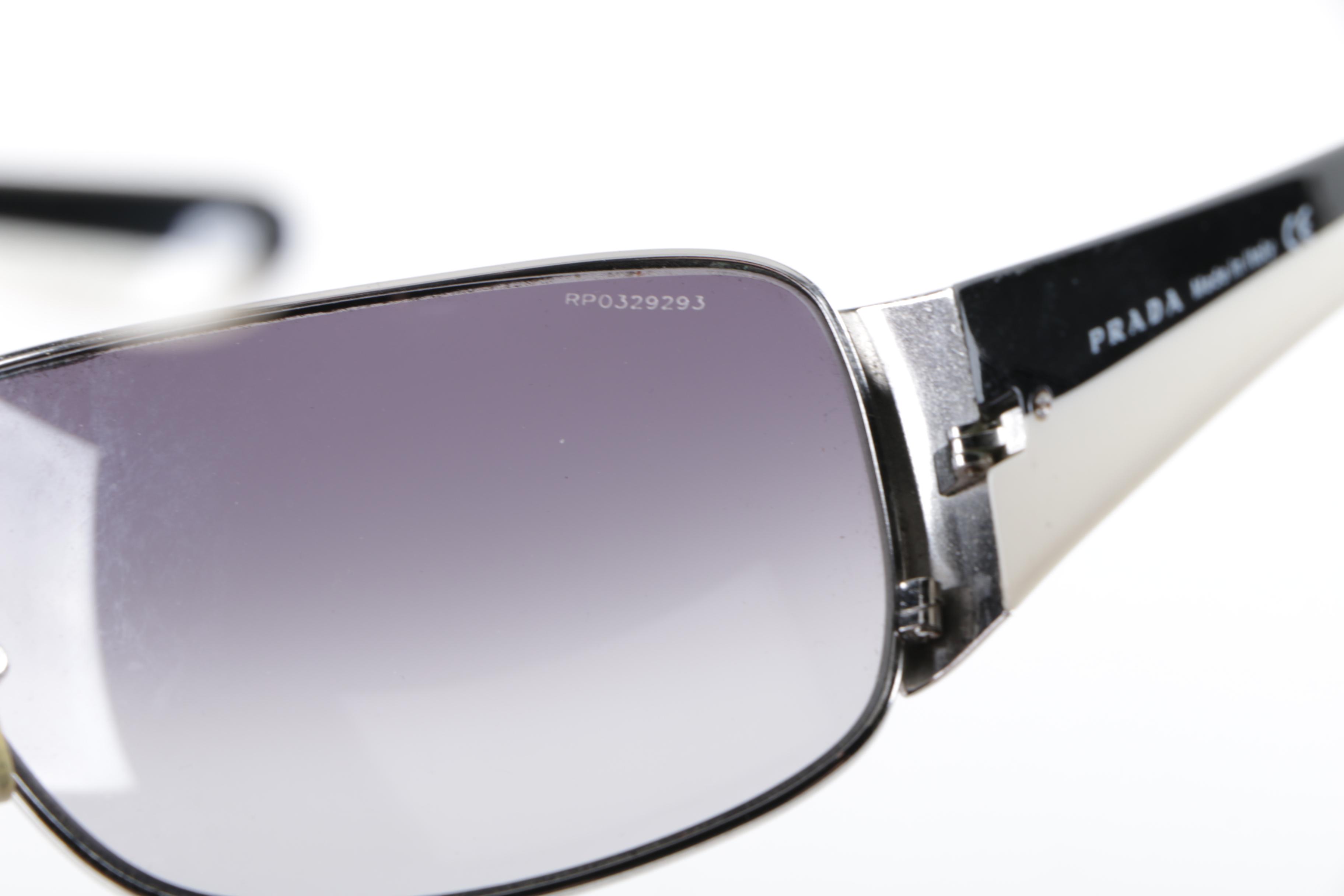 Prada SPR 74G Aviator Sunglasses with Case