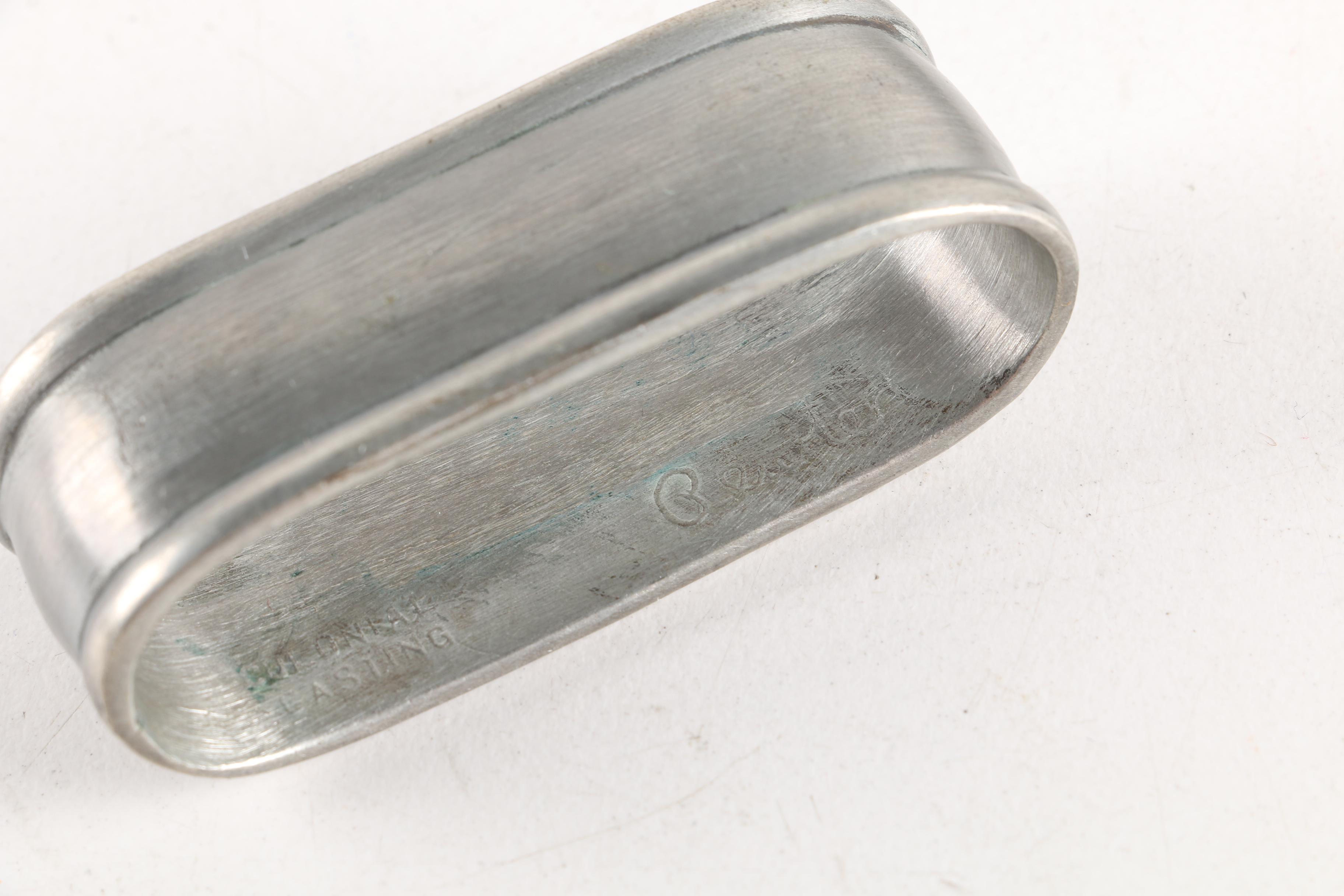 Gorham "Octette" Pewter Flatware Set with Carving Fork and Napkin Rings