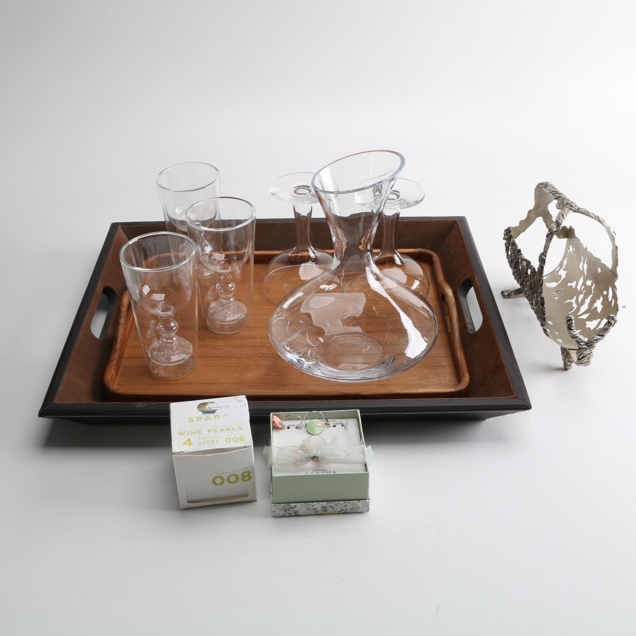 Glass Barware and Trays