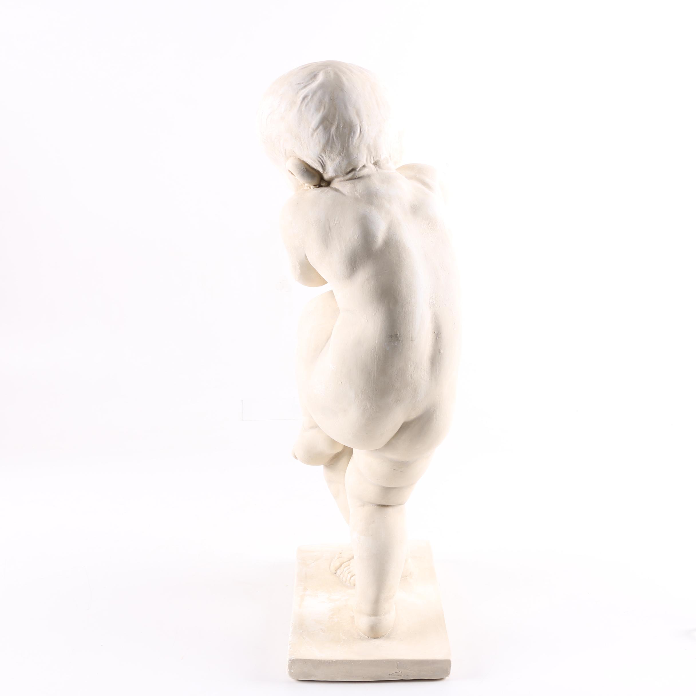 Plaster Sculpture of Two Babies