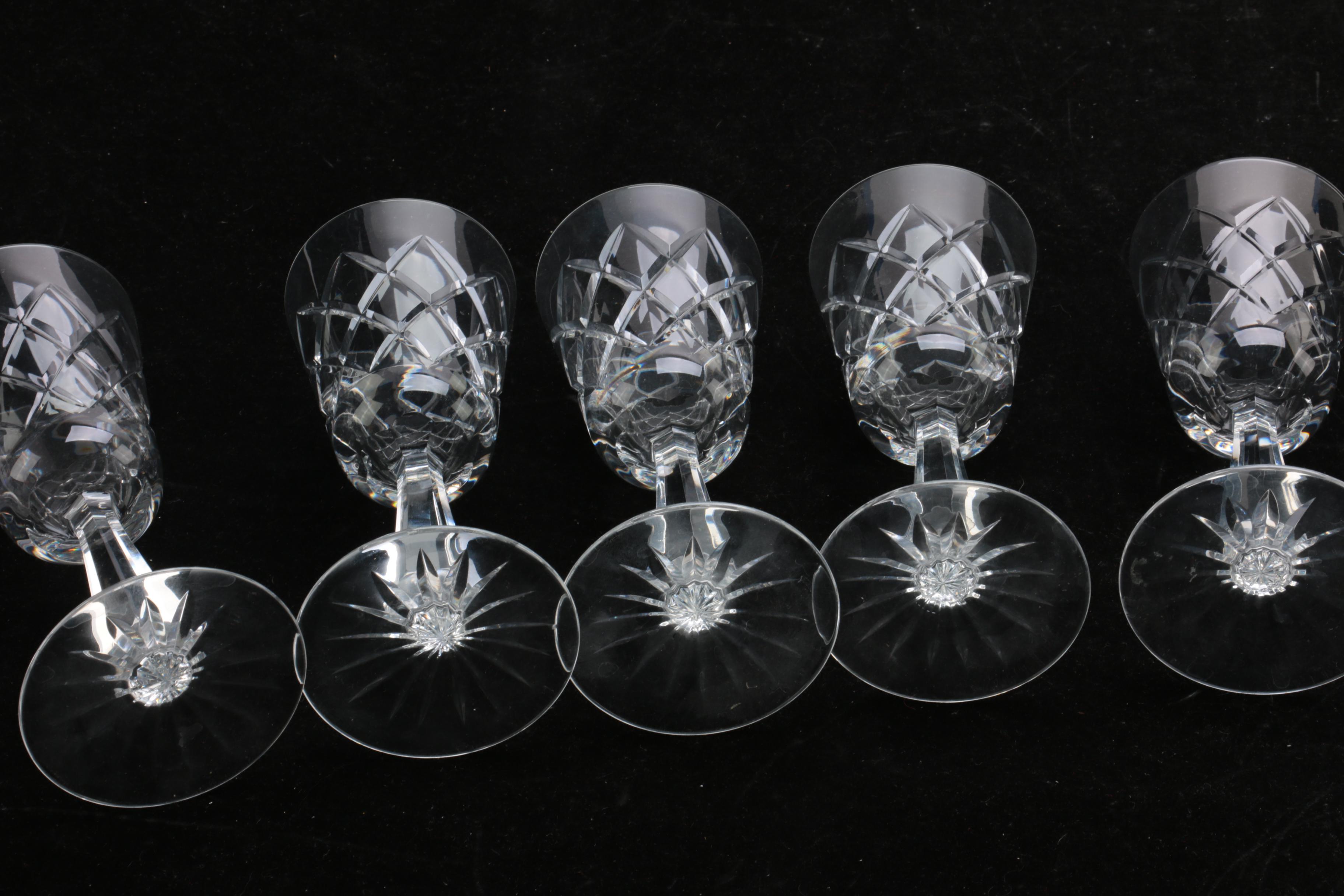 Galway "O'Brien" Crystal Goblets and Wine Glasses