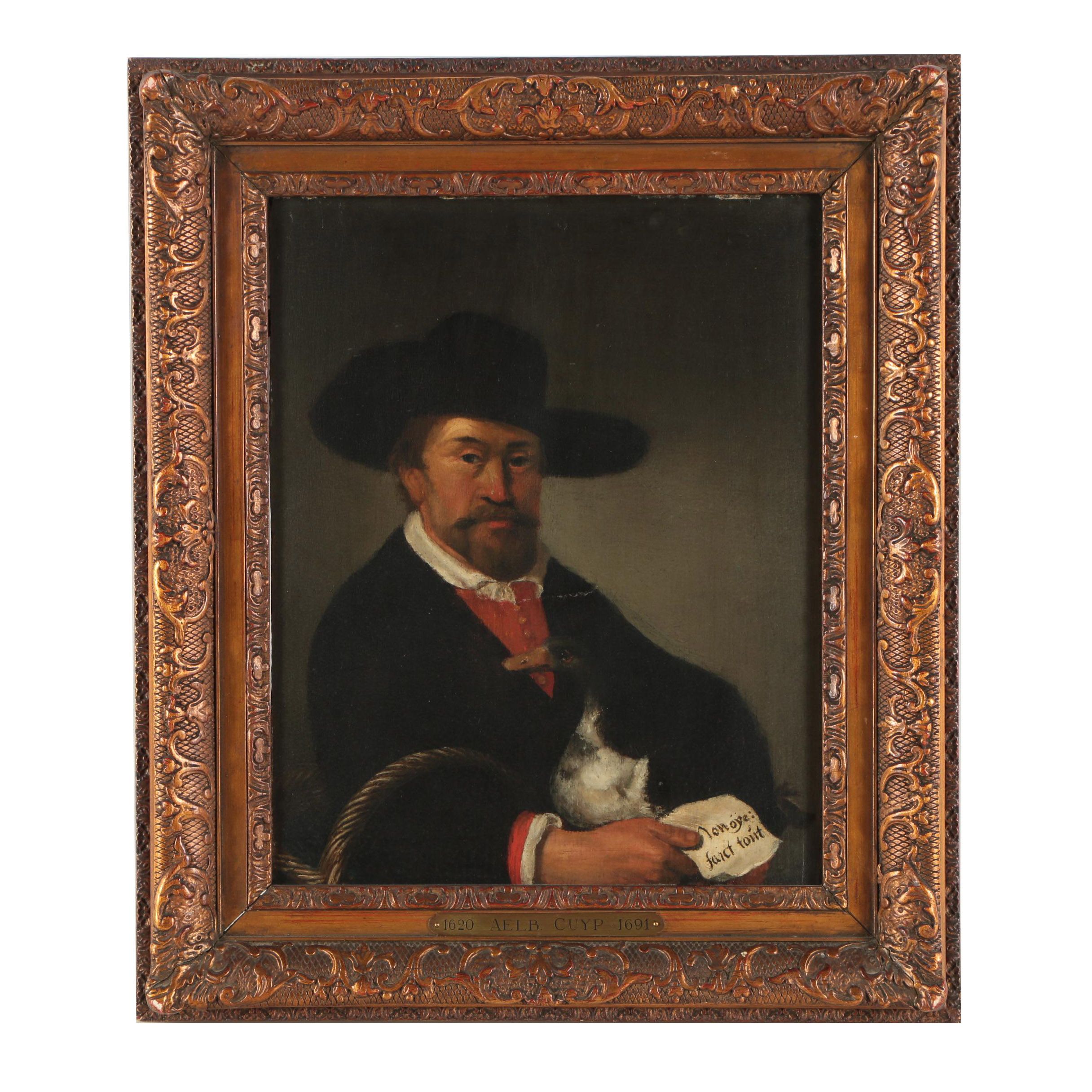 18th Century Dutch School Oil Portrait on Board