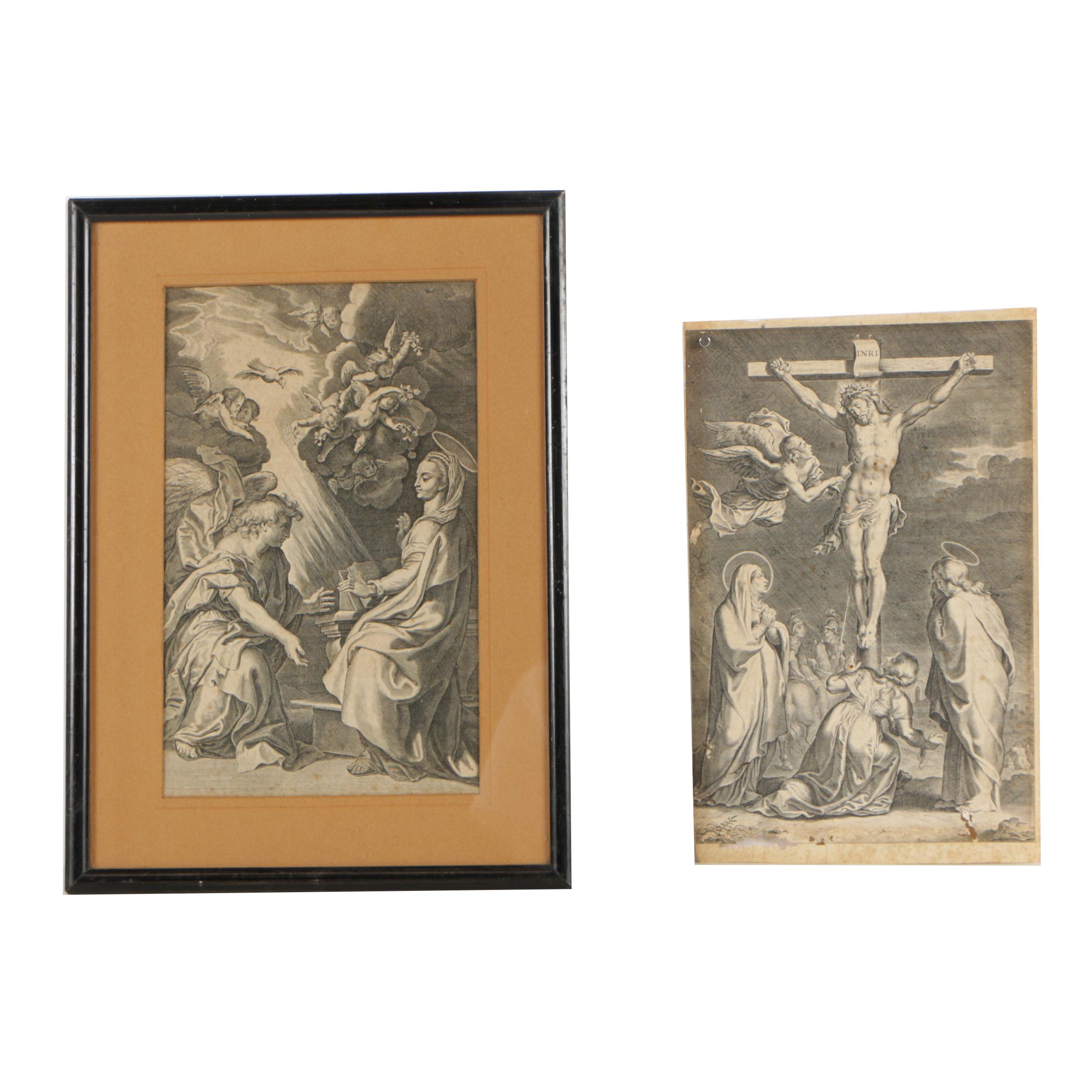 Antique Engravings Including a work After Peter Paul Rubens