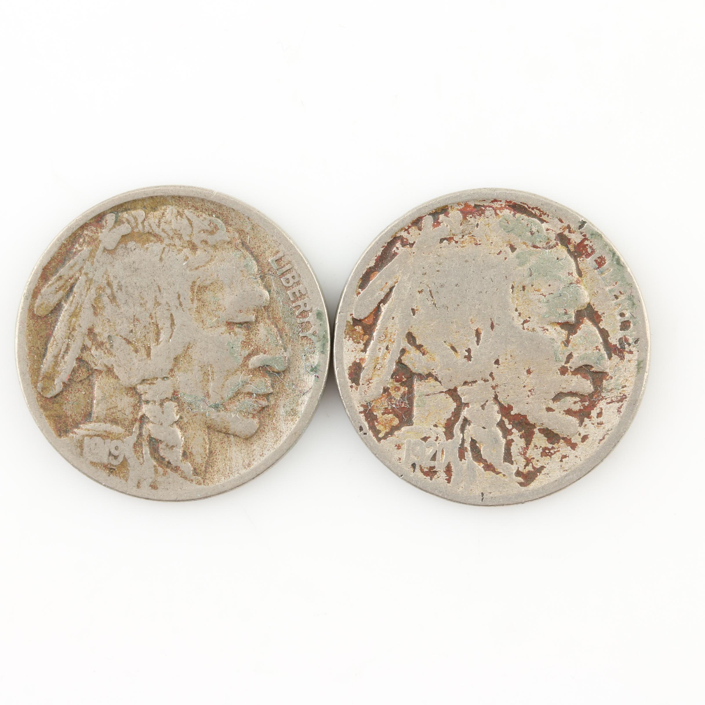 Group of Eight Various Antique and Vintage U.S. Nickels