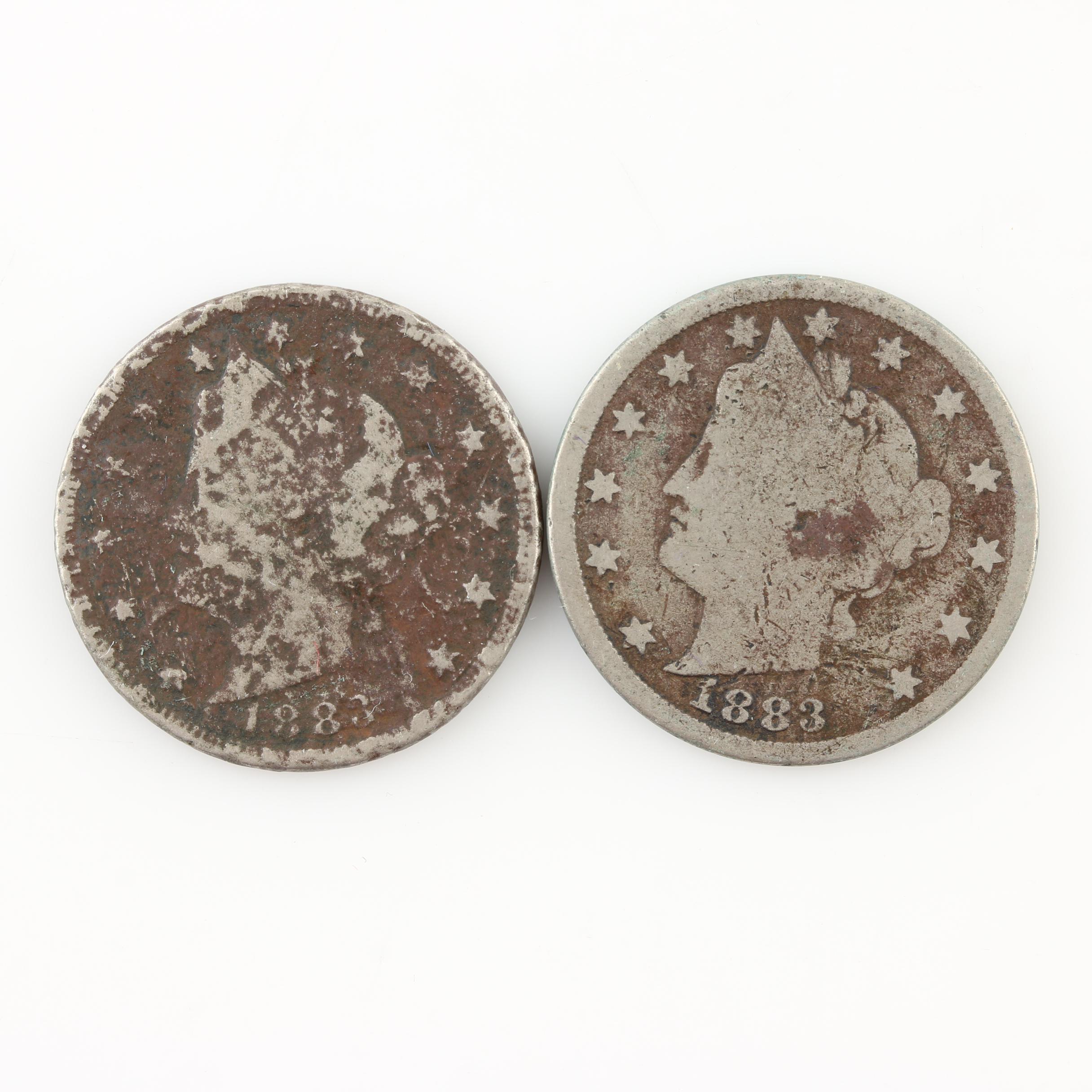 Group of Eight Various Antique and Vintage U.S. Nickels