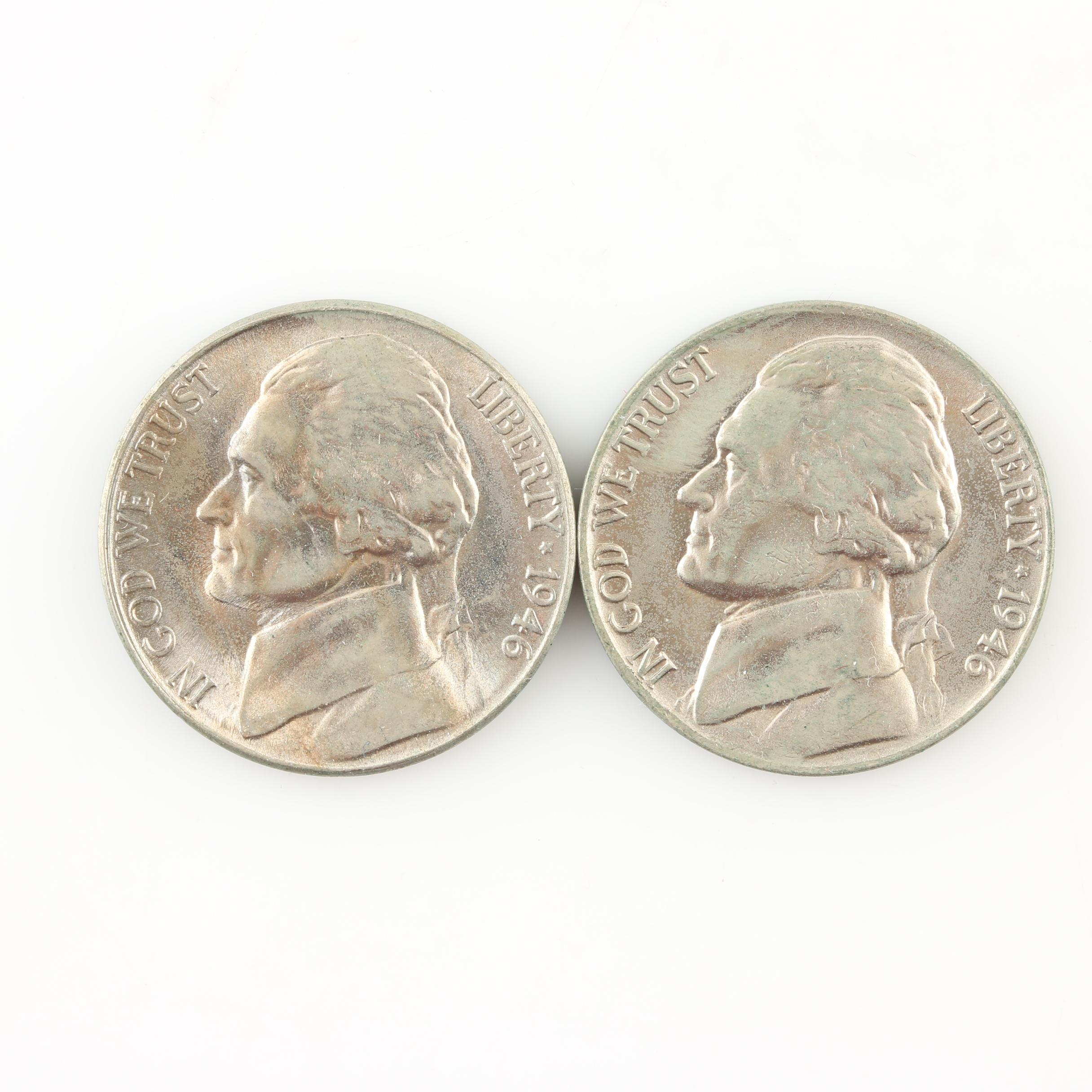 Group of Eight Various Antique and Vintage U.S. Nickels