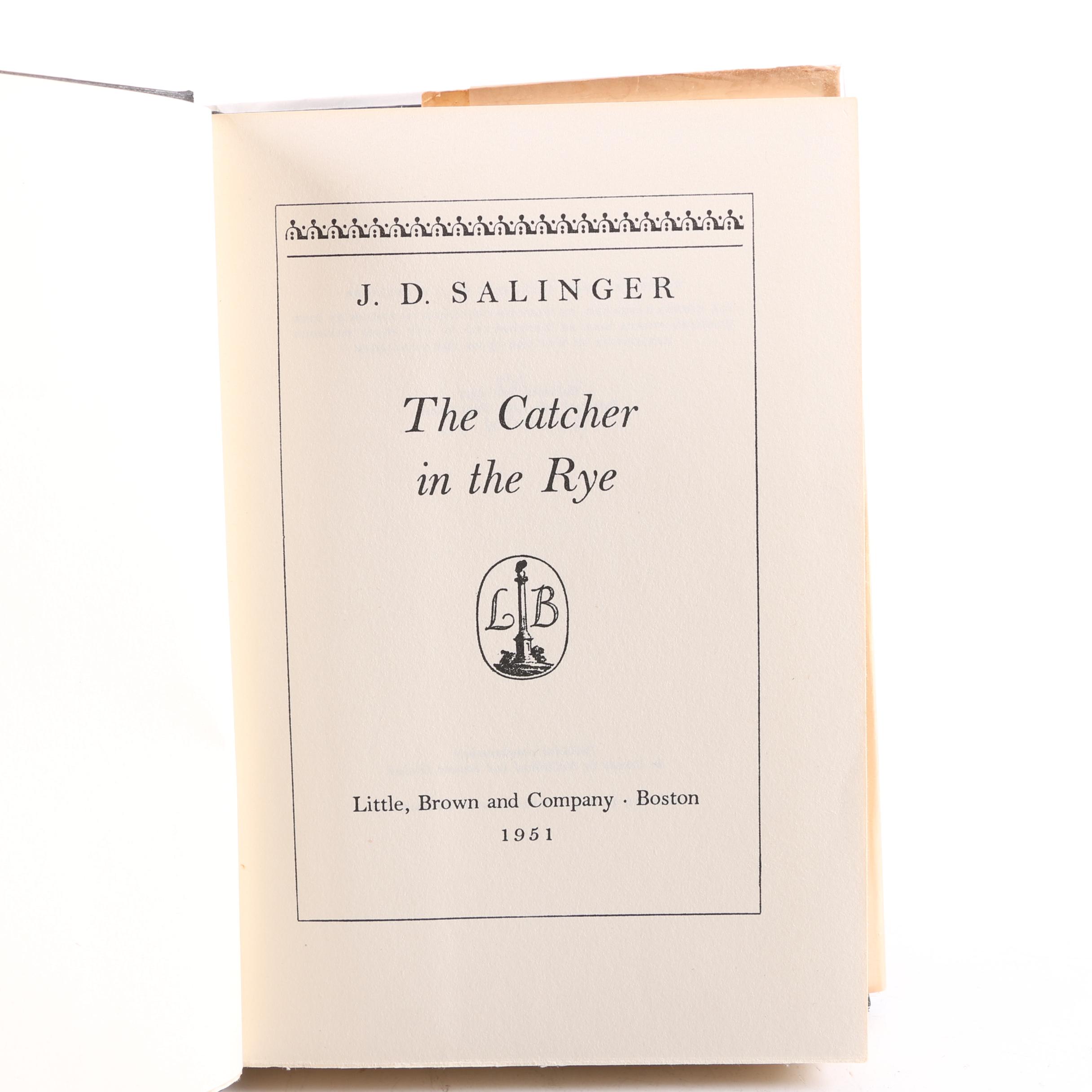 1951 First Edition, Fourth Printing "The Catcher in the Rye" by J.D. Salinger
