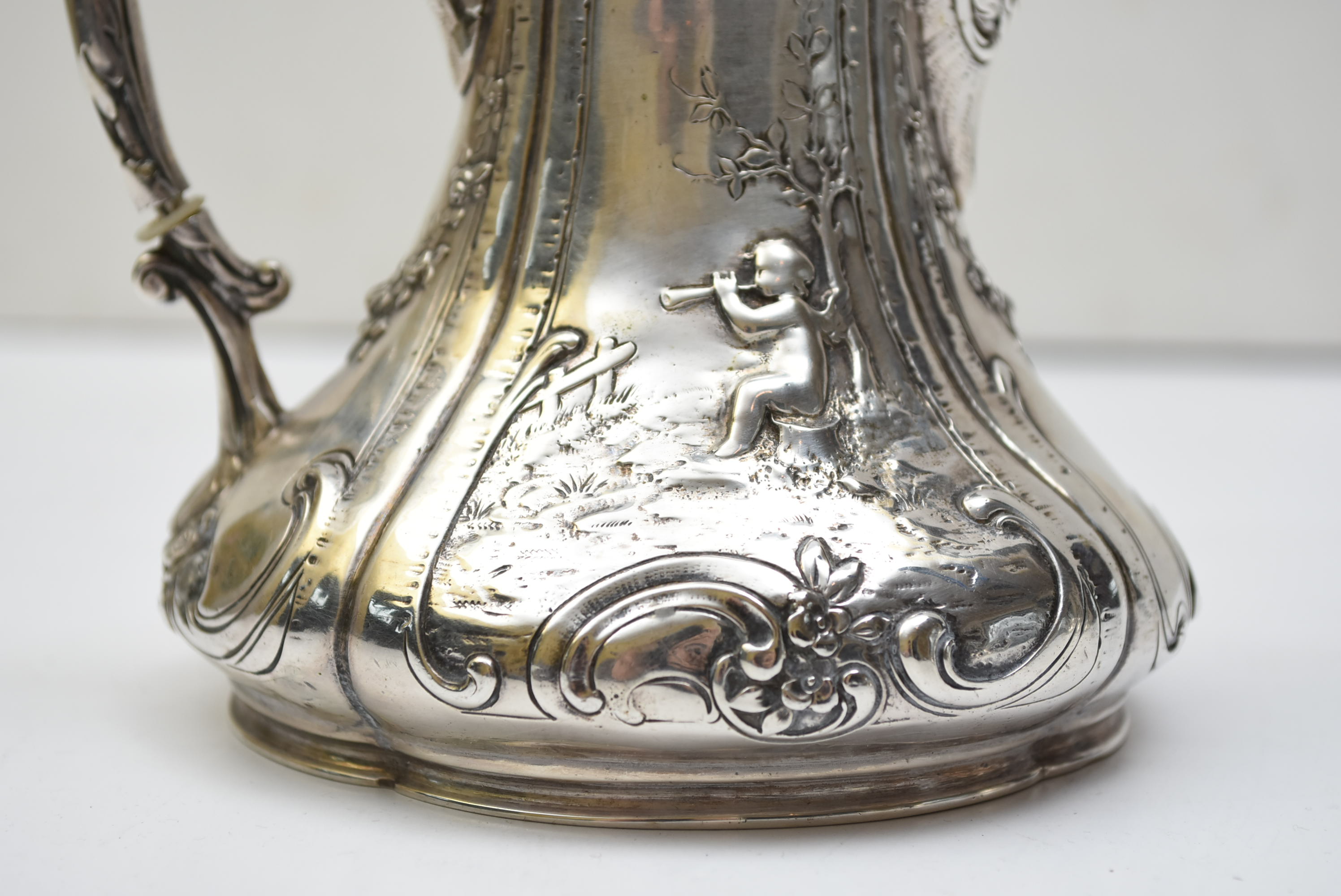 Circa 1880 Hanau, Germany 800 Silver Tea Set