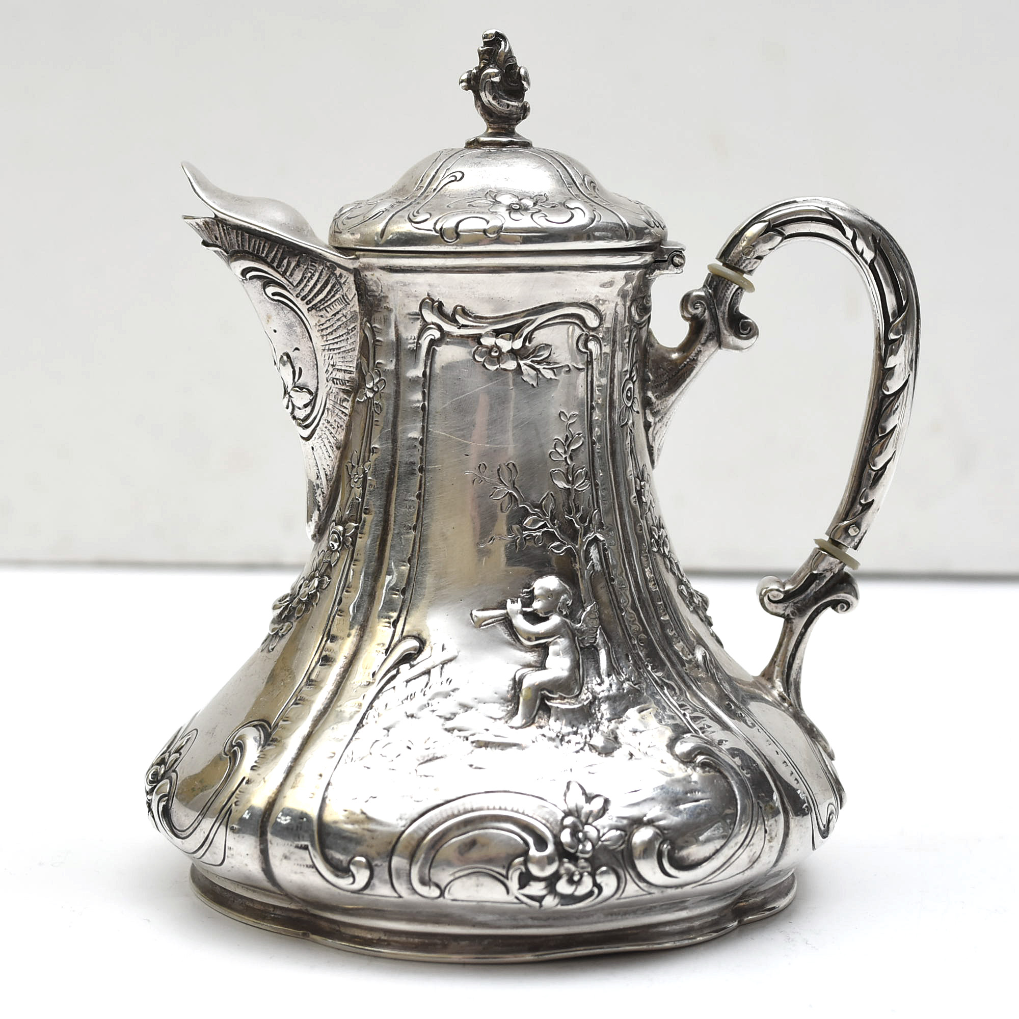 Circa 1880 Hanau, Germany 800 Silver Tea Set