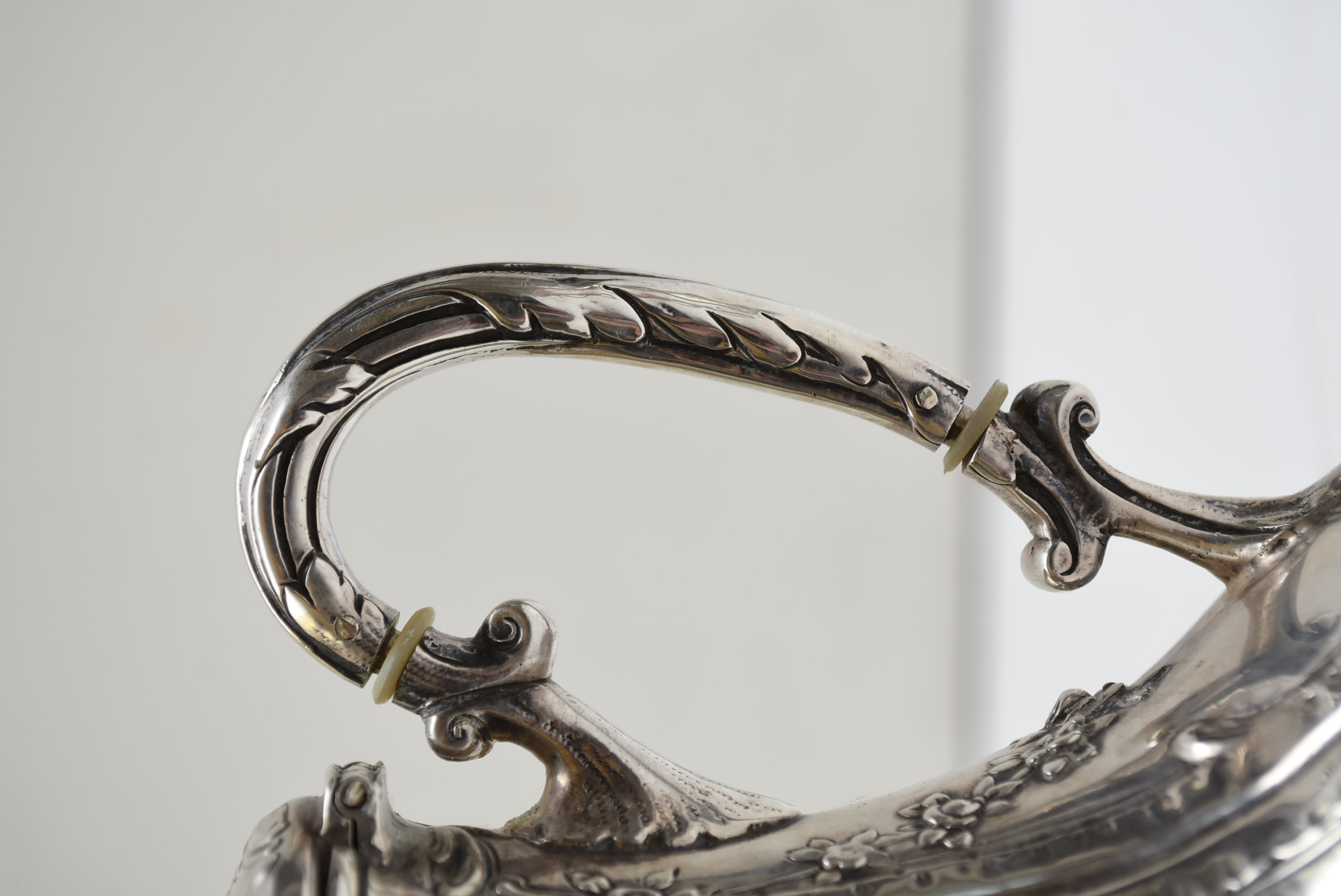 Circa 1880 Hanau, Germany 800 Silver Tea Set