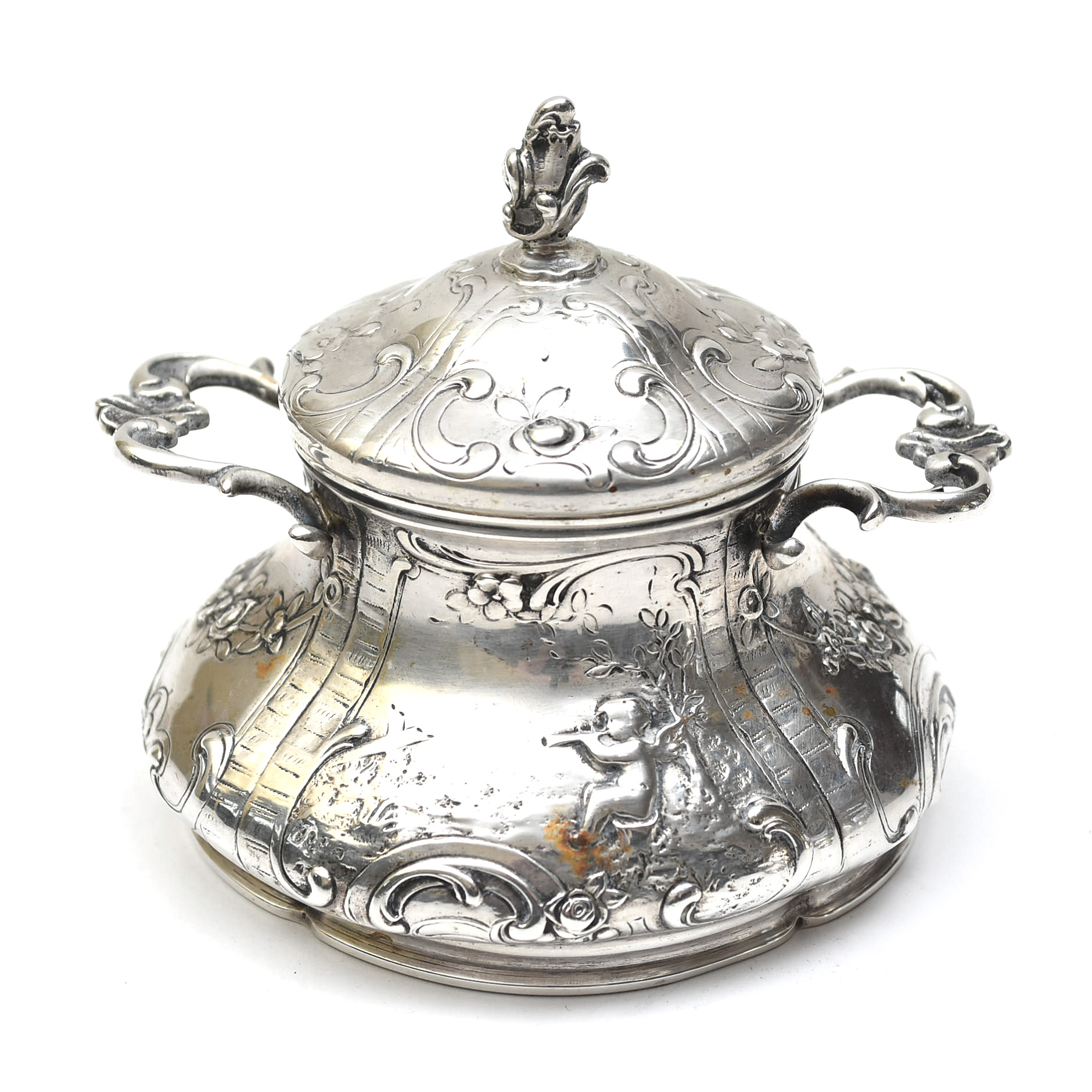 Circa 1880 Hanau, Germany 800 Silver Tea Set