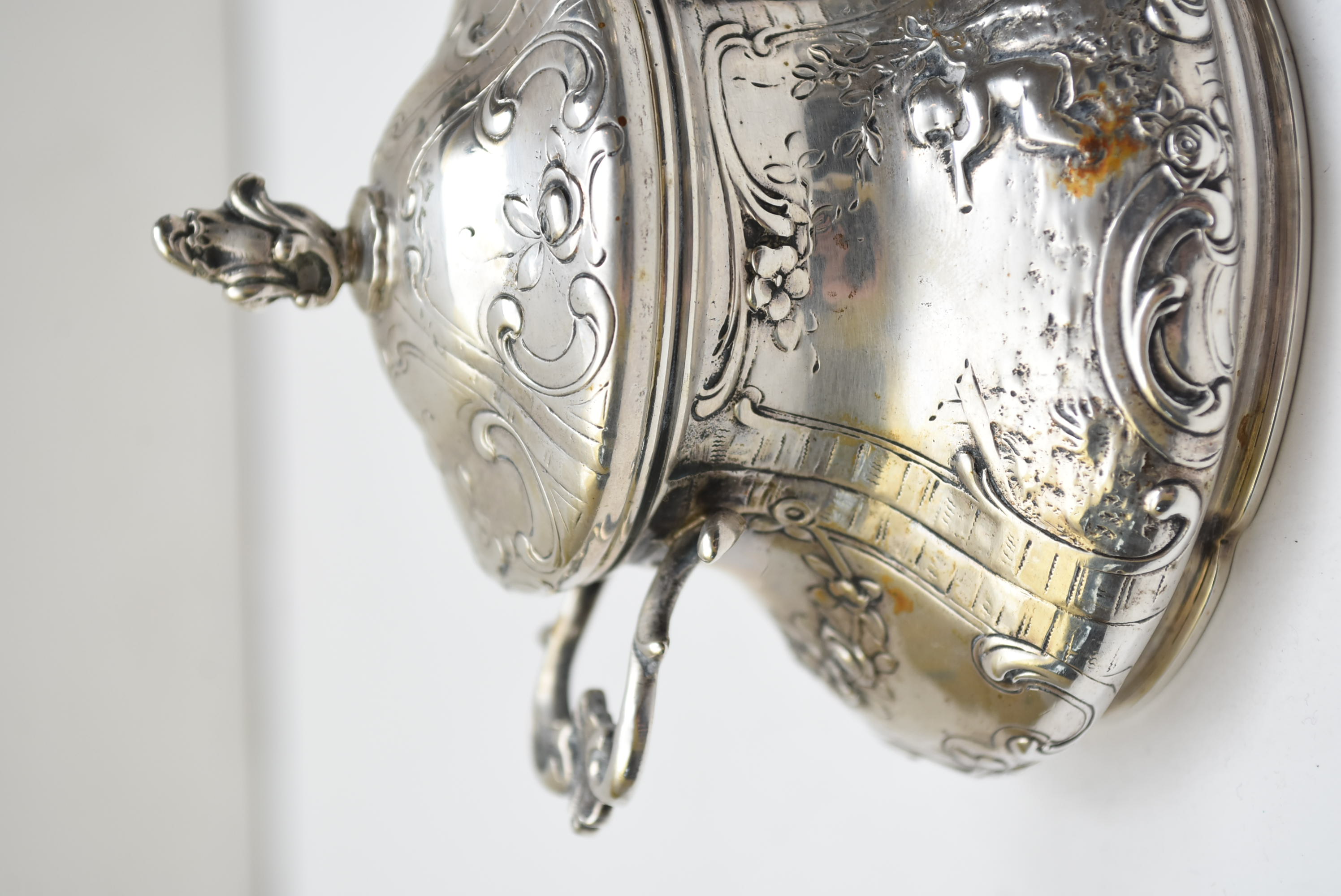 Circa 1880 Hanau, Germany 800 Silver Tea Set