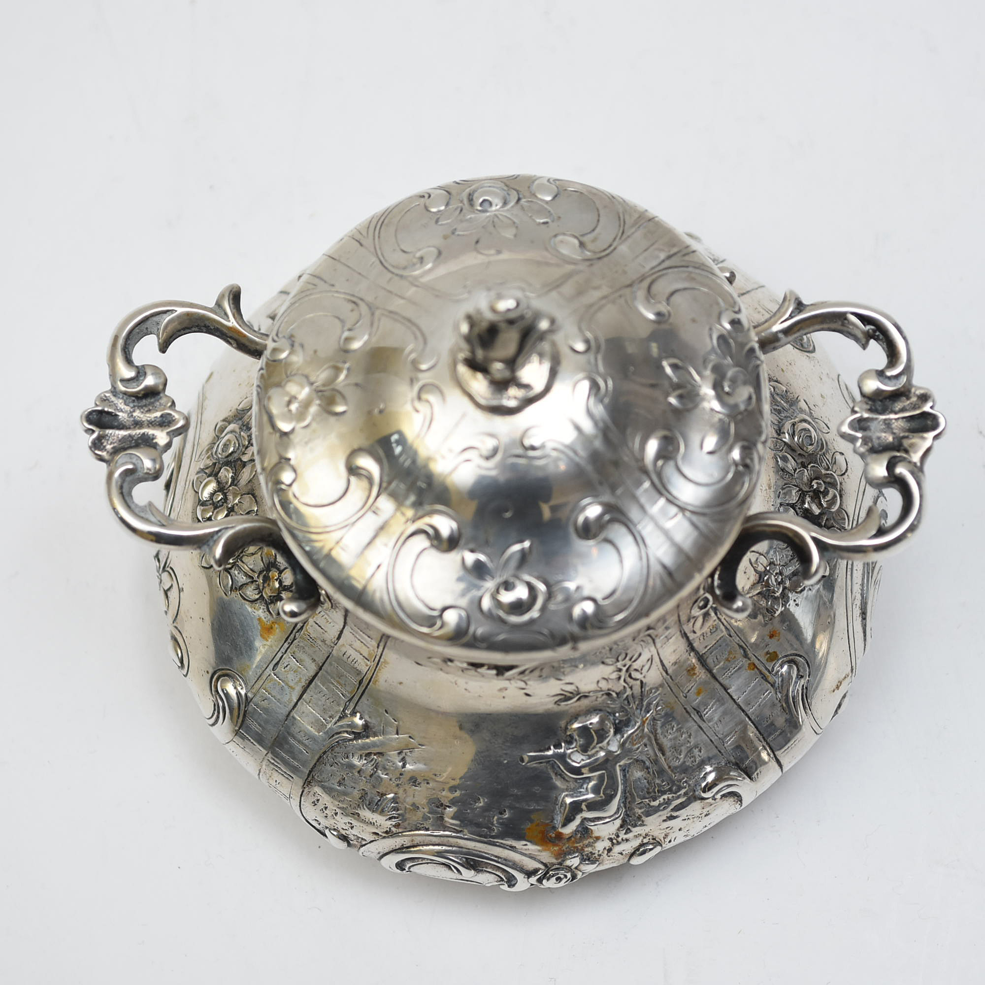 Circa 1880 Hanau, Germany 800 Silver Tea Set