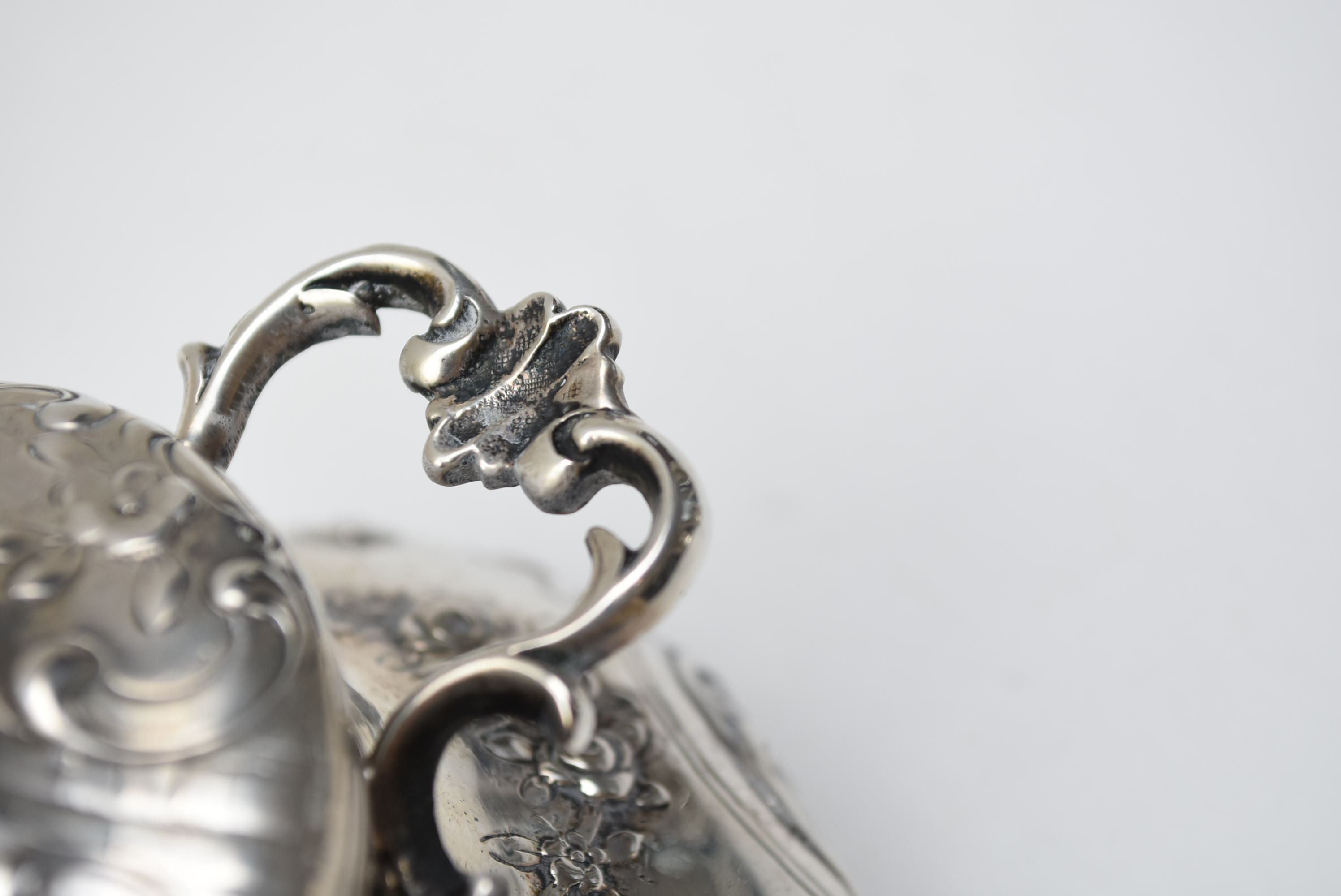 Circa 1880 Hanau, Germany 800 Silver Tea Set