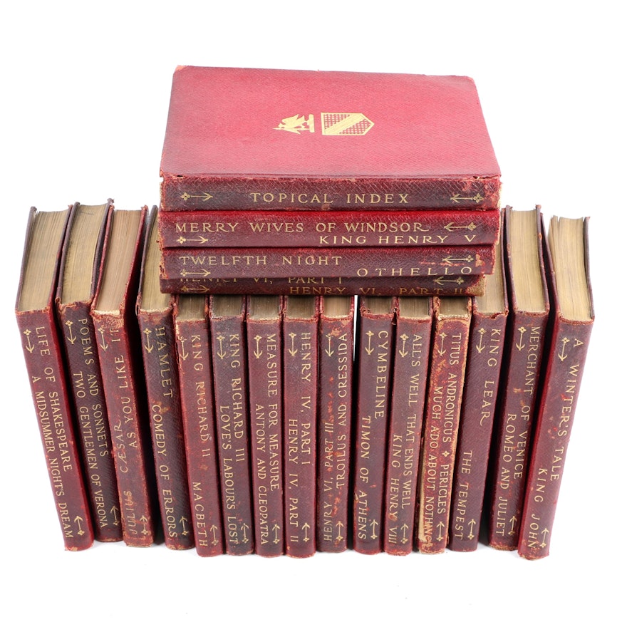 Antique Booklovers Edition of Shakespeare Nineteen-Volume Set