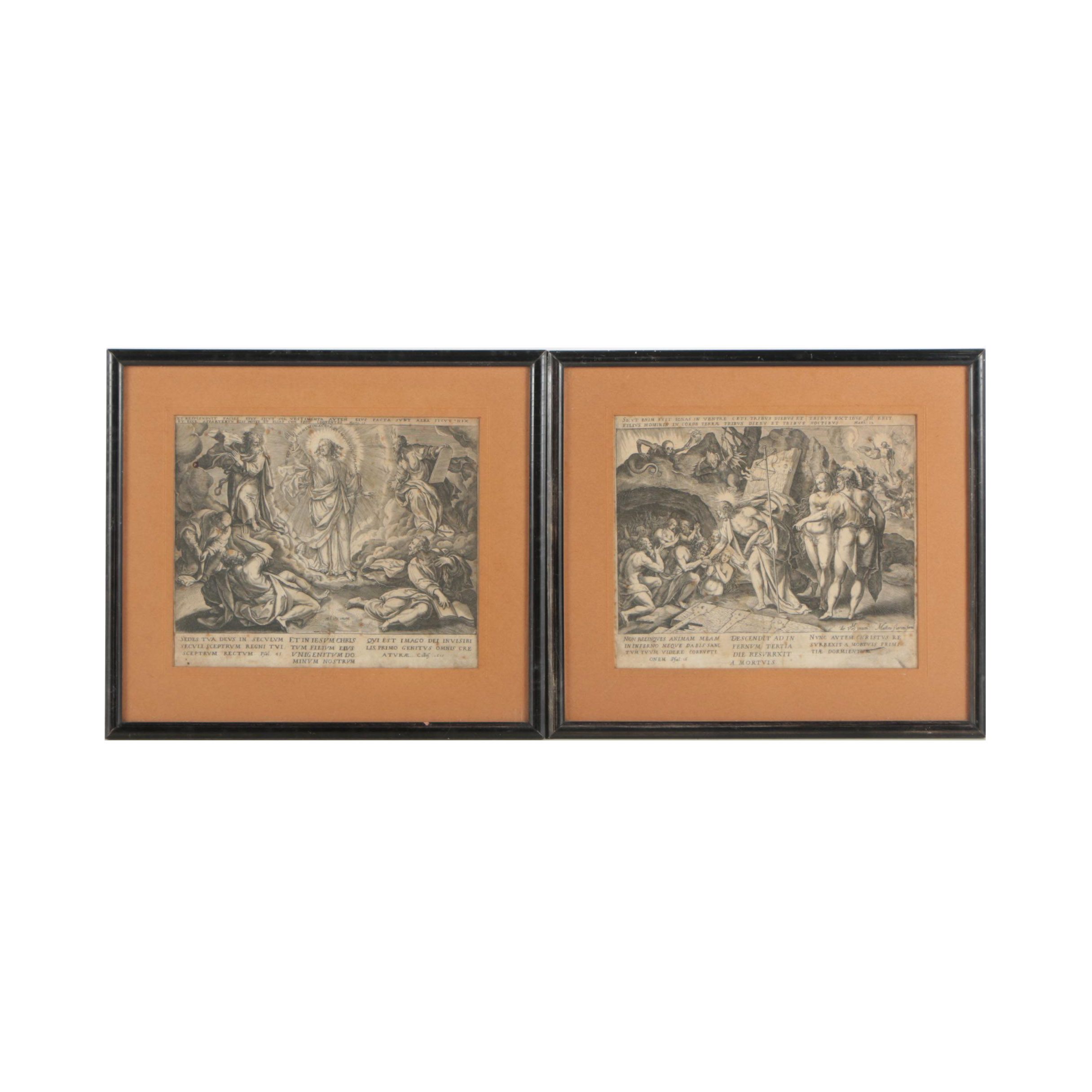 Engravings After Johann Sadeler of Christian Scenes