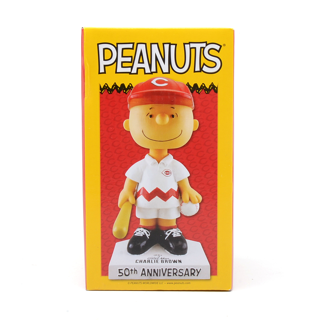 2017 "Charlie Brown" Cincinnati Reds Bobblehead Doll In Box