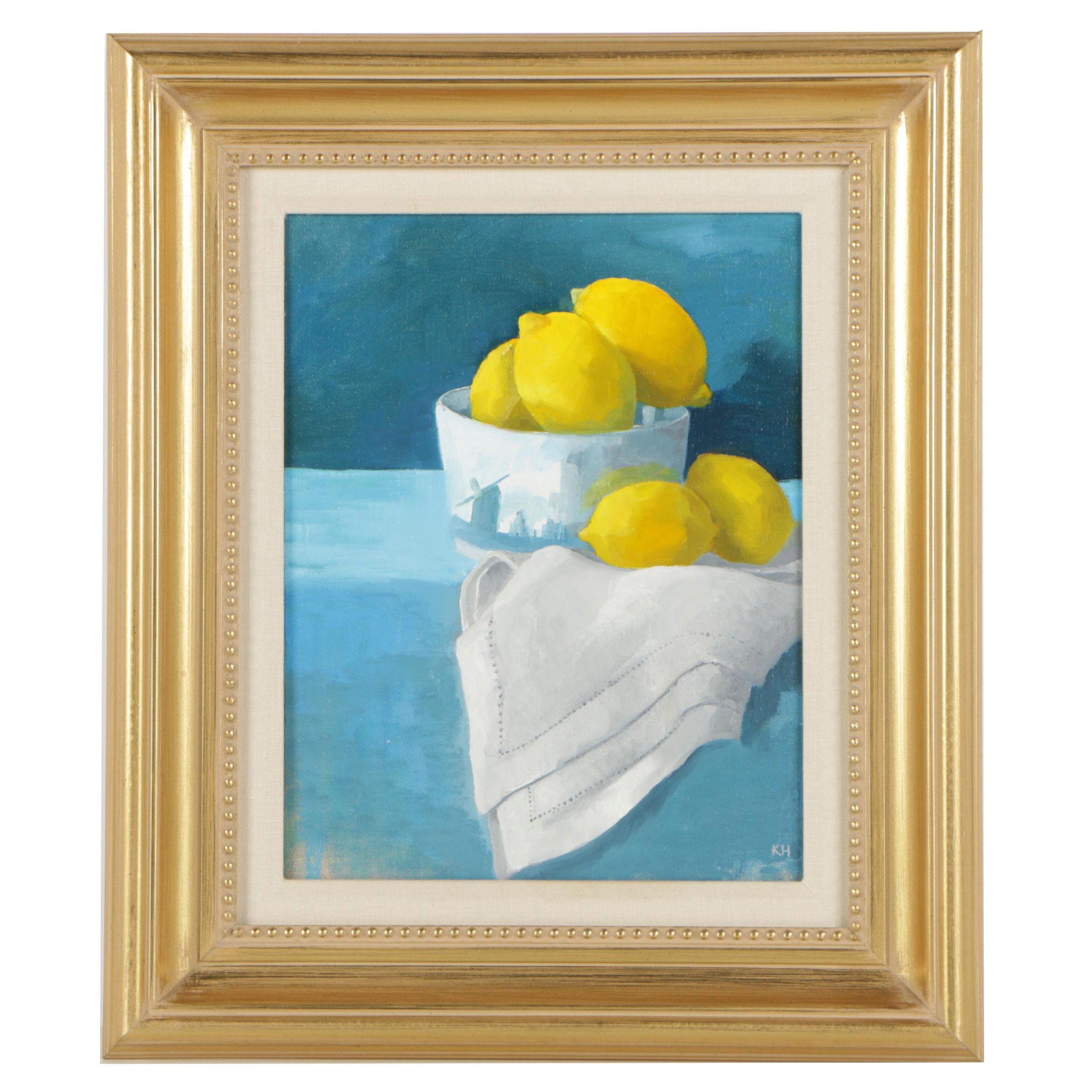 K. Hetherington Still Life Oil Painting