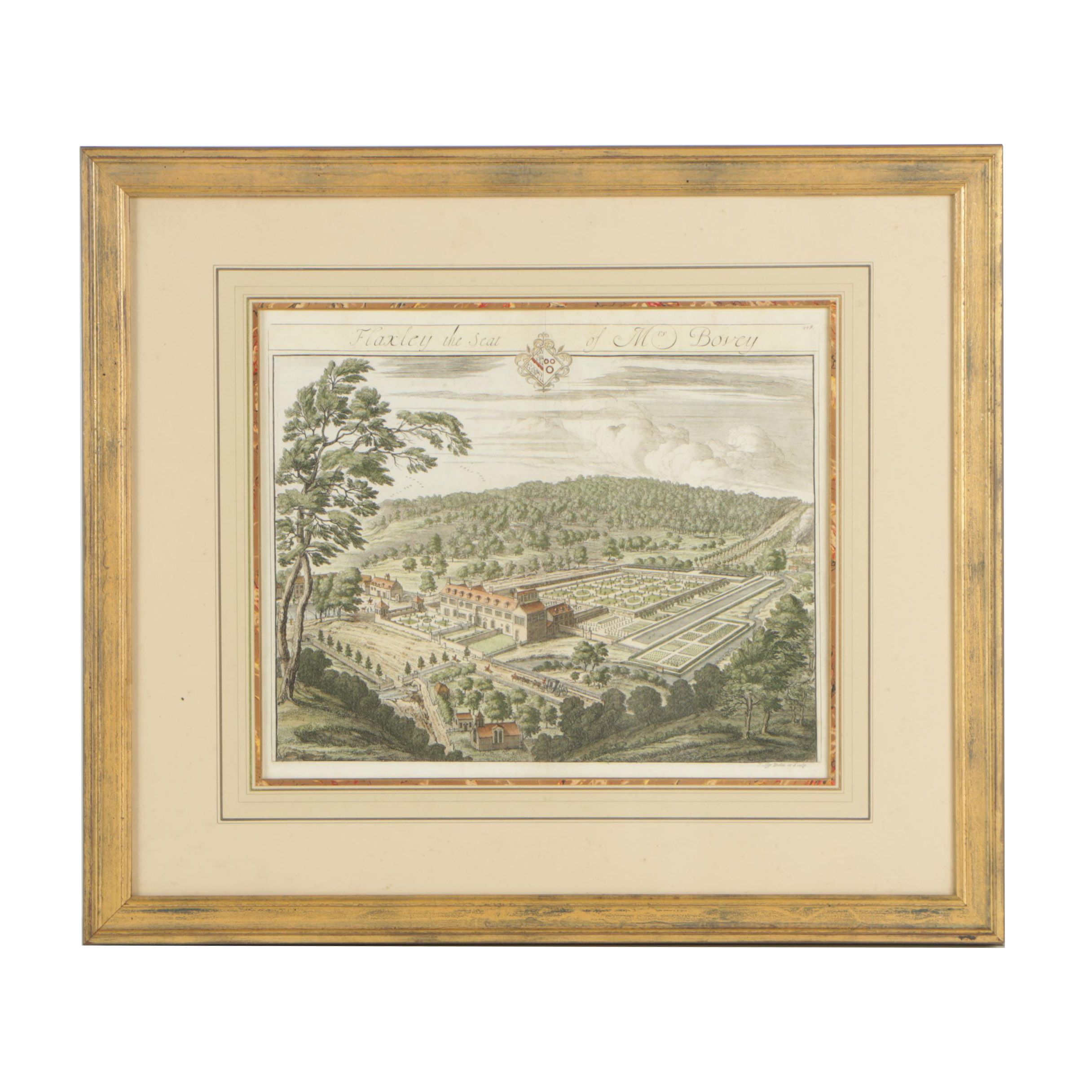 Jan Kip Engraving of "Flaxley the Seat of Mrs. Bovey"