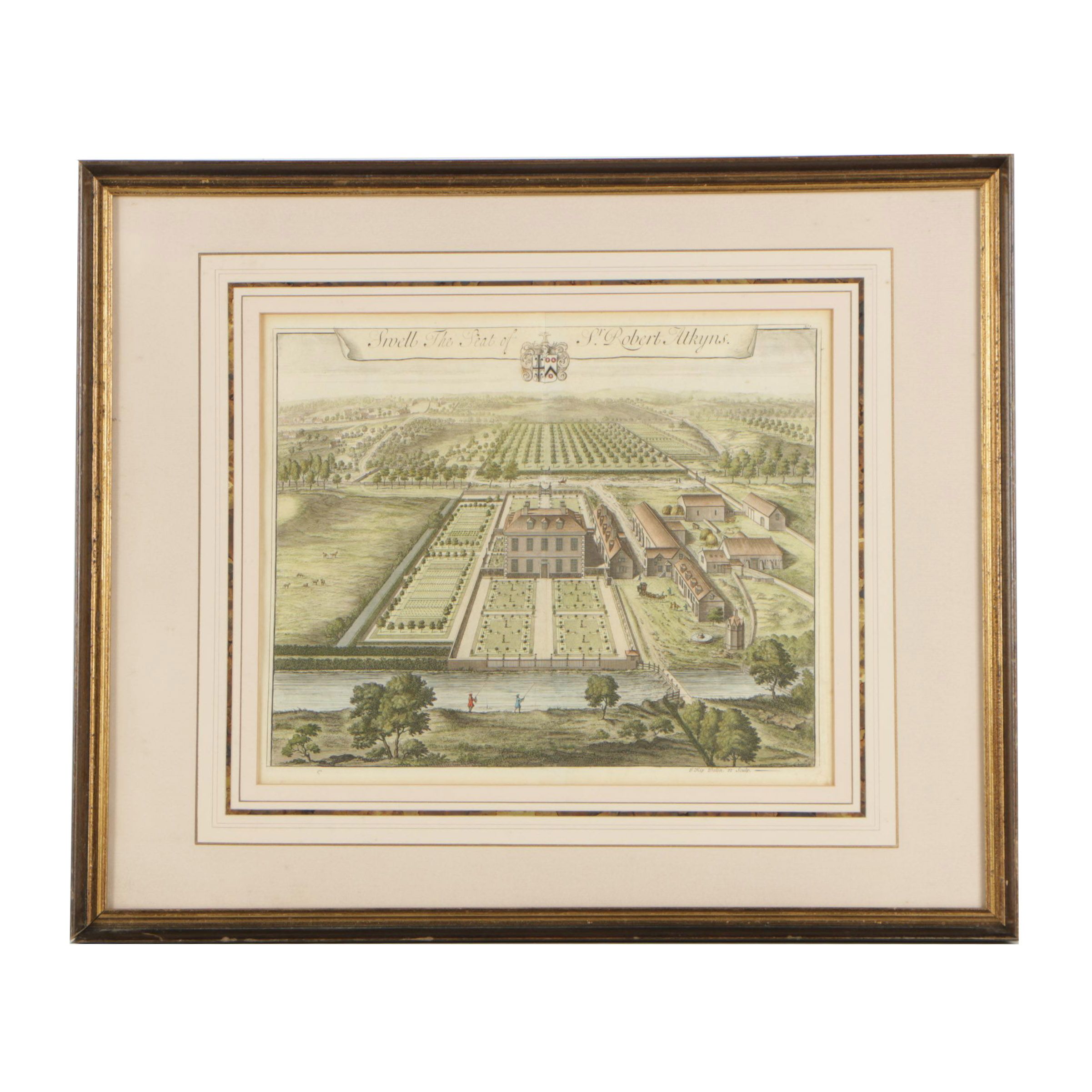 Jan Kip Engraving "Swell The Seat of Sr. Robert Atykyns"