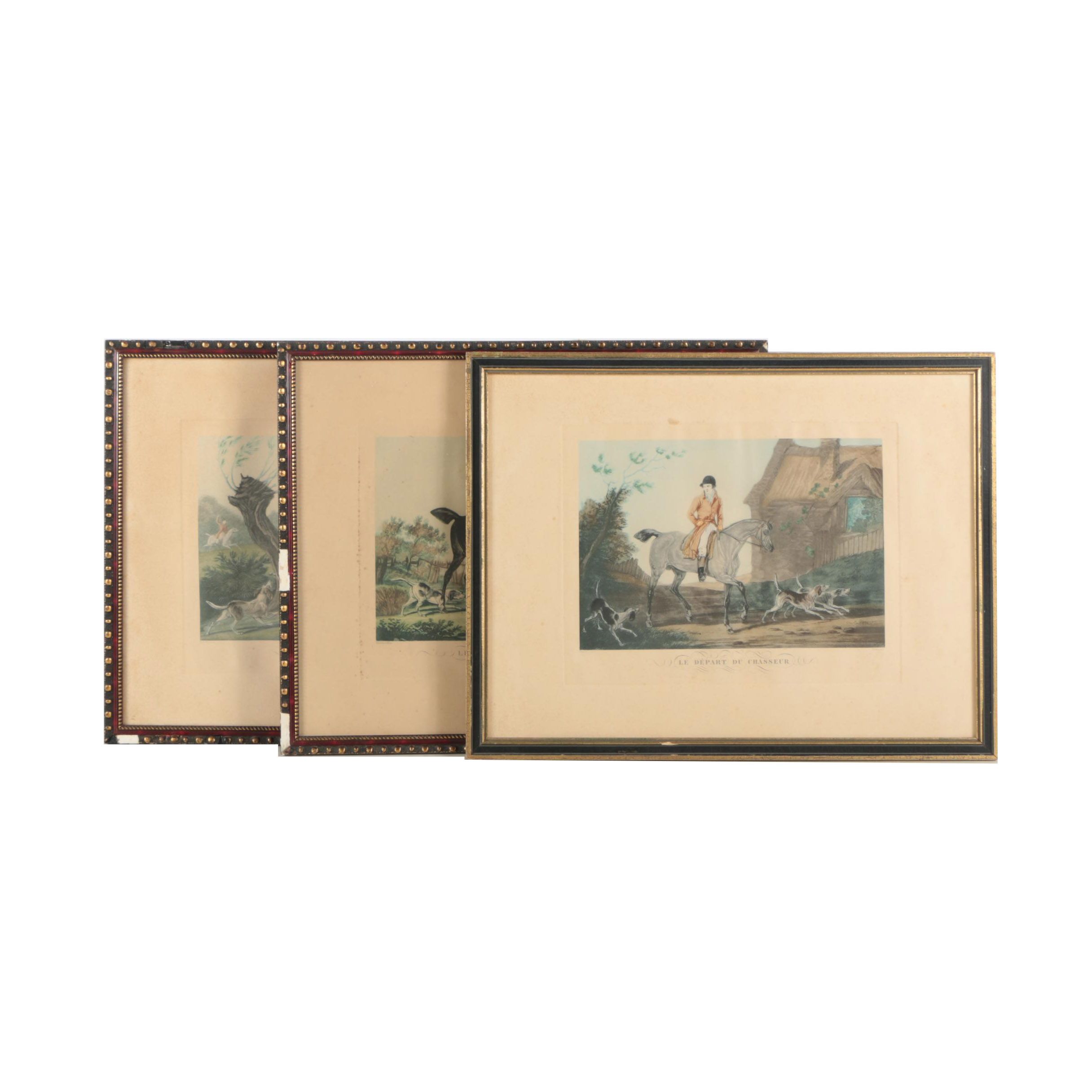 Color Etchings of a Fox Hunt