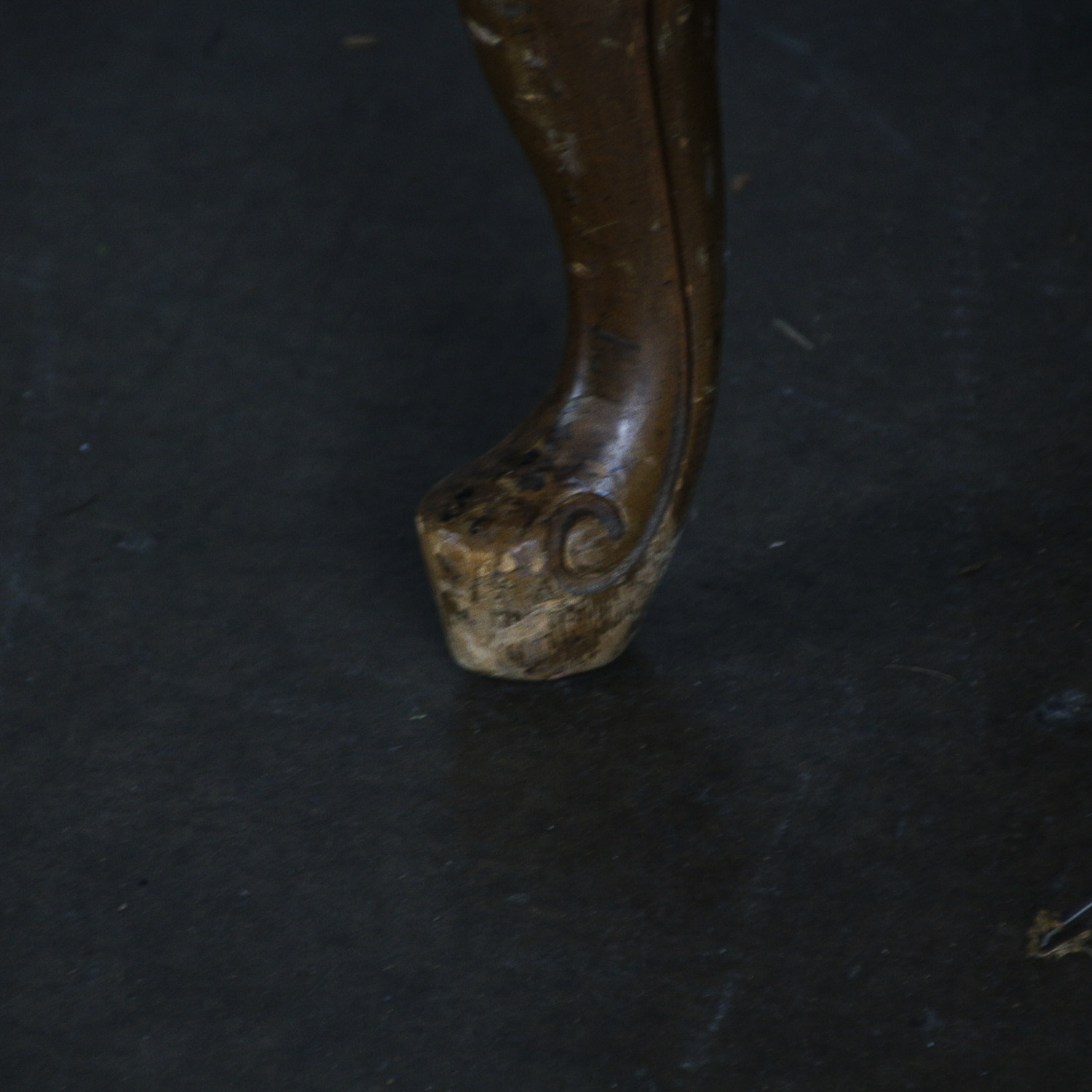 White and Blue Floral Upholstered Louis XV Style Sofa