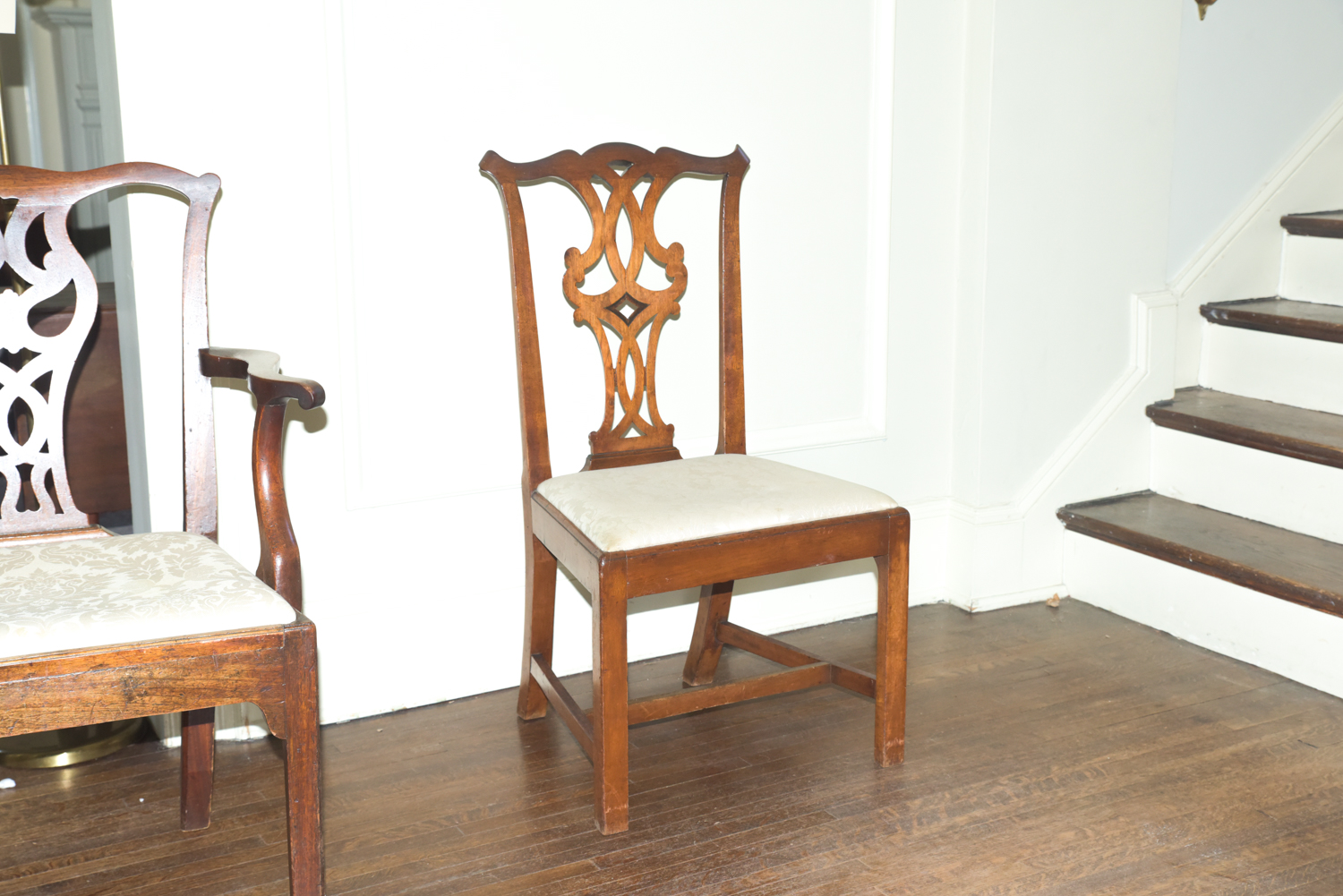 Mixed Set of Vintage Chippendale Style Dining Chairs