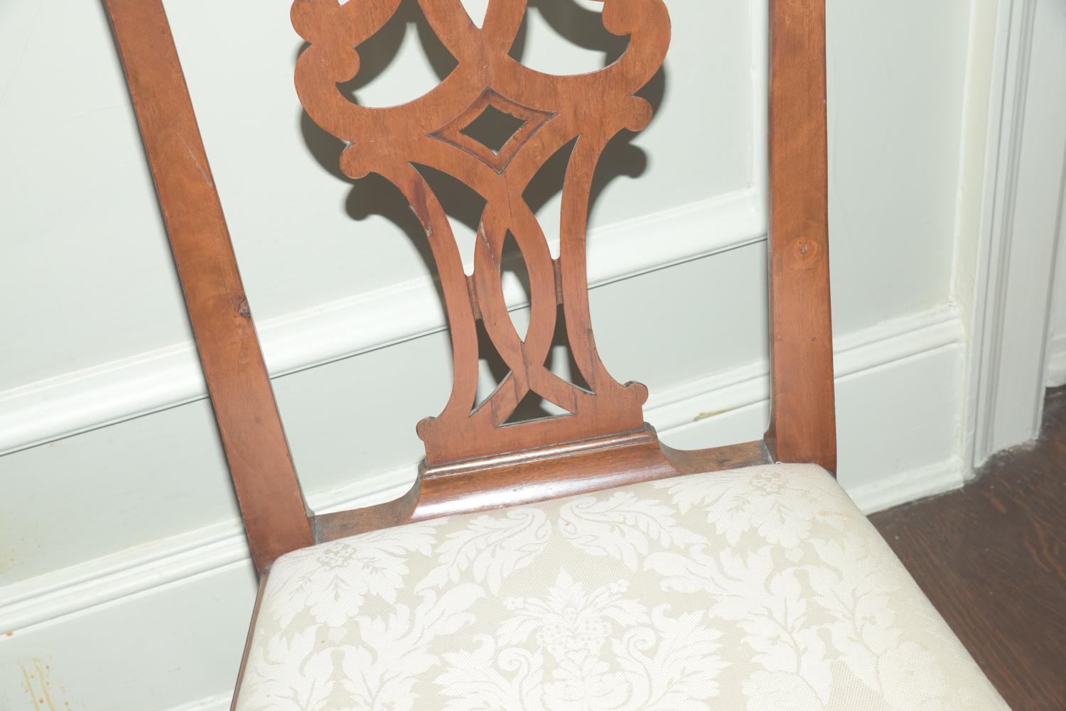 Mixed Set of Vintage Chippendale Style Dining Chairs