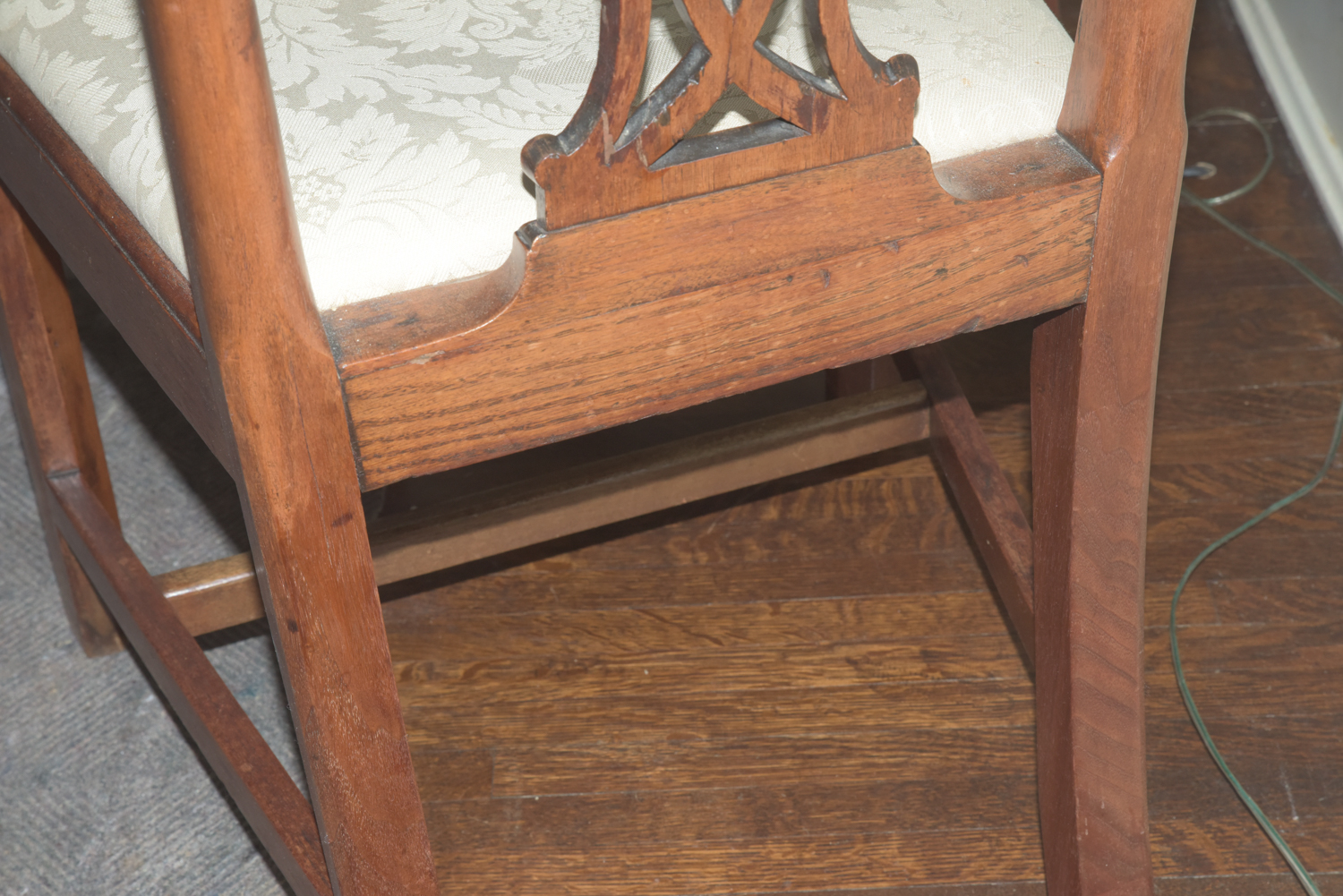 Mixed Set of Vintage Chippendale Style Dining Chairs