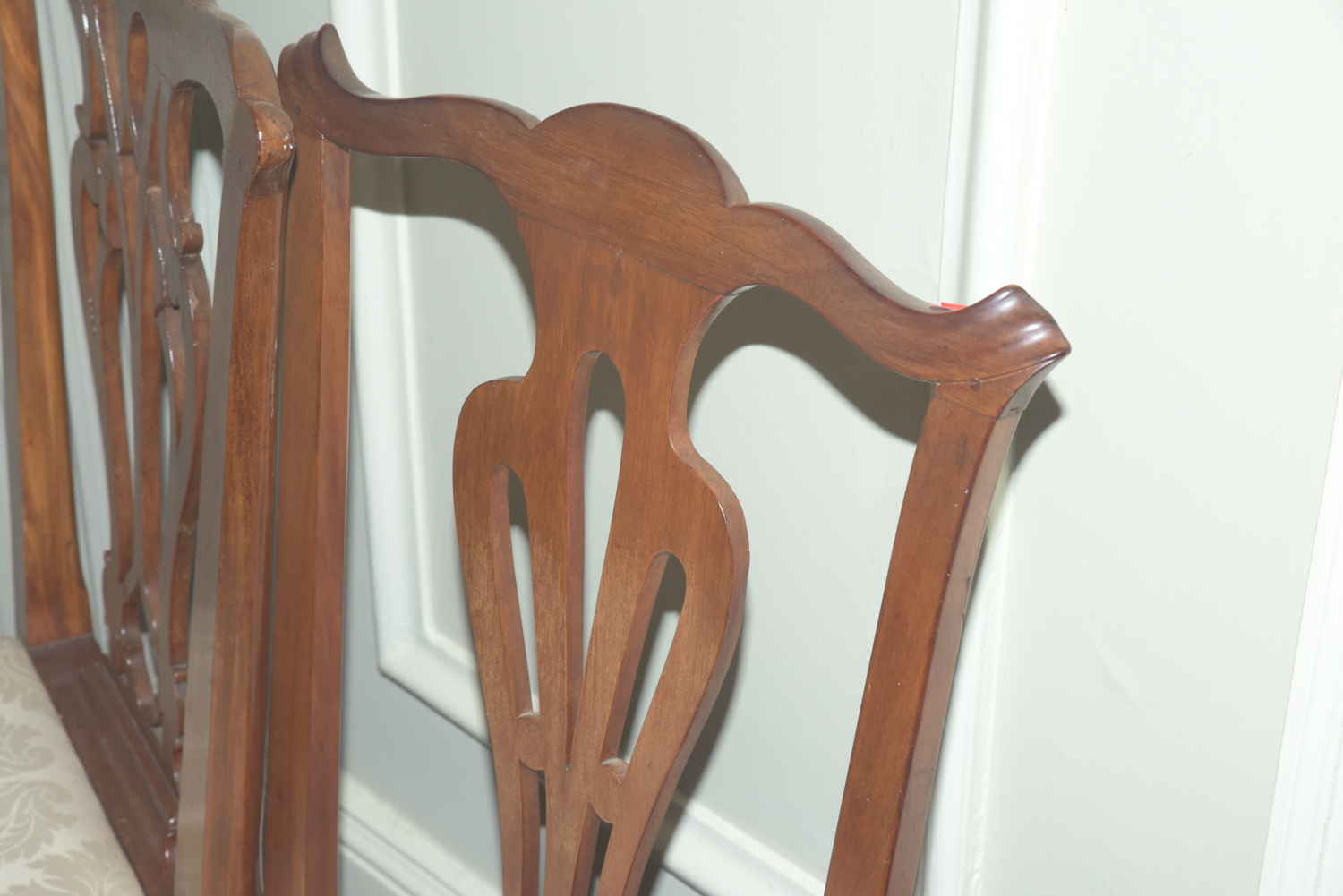 Mixed Set of Vintage Chippendale Style Dining Chairs