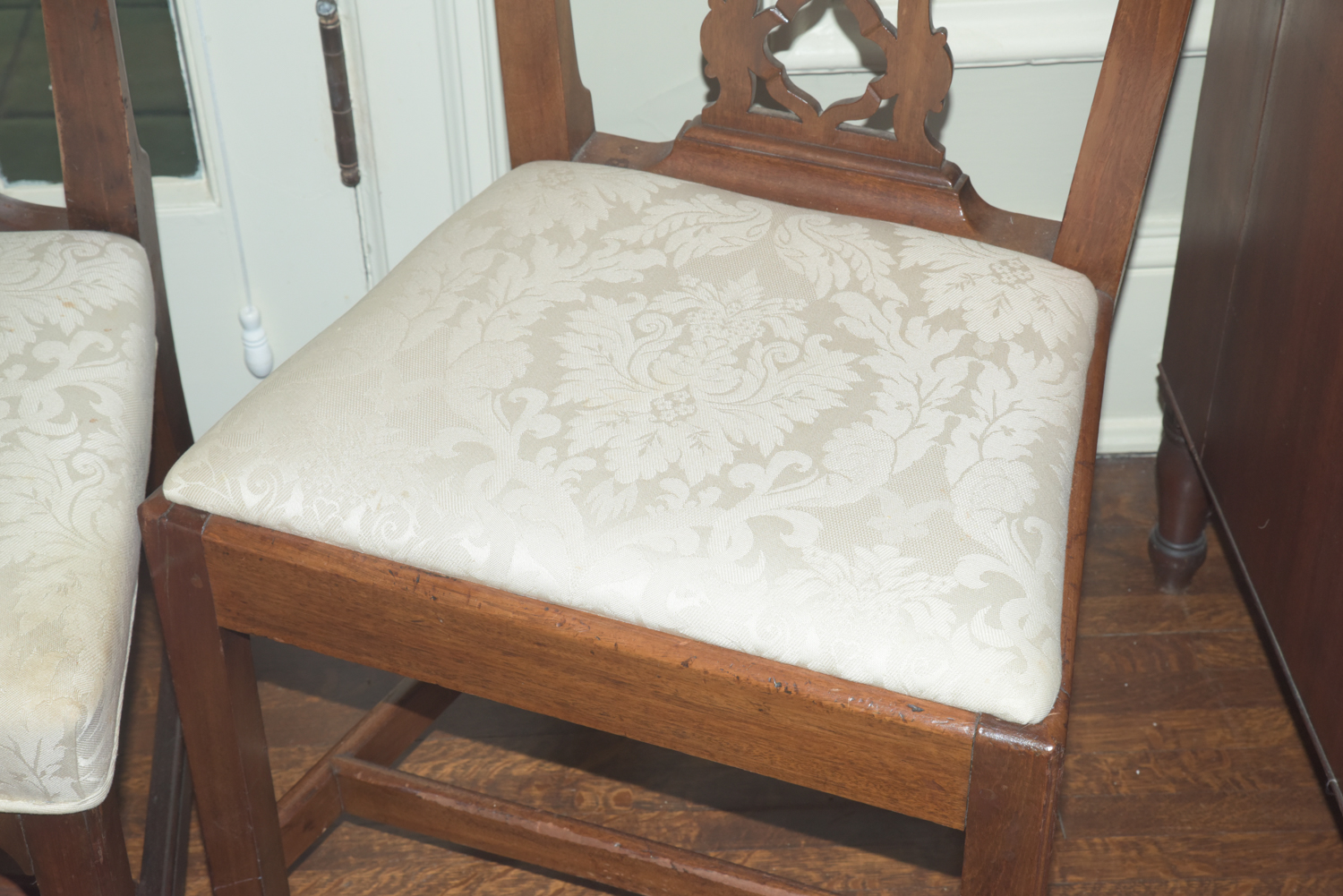 Mixed Set of Vintage Chippendale Style Dining Chairs