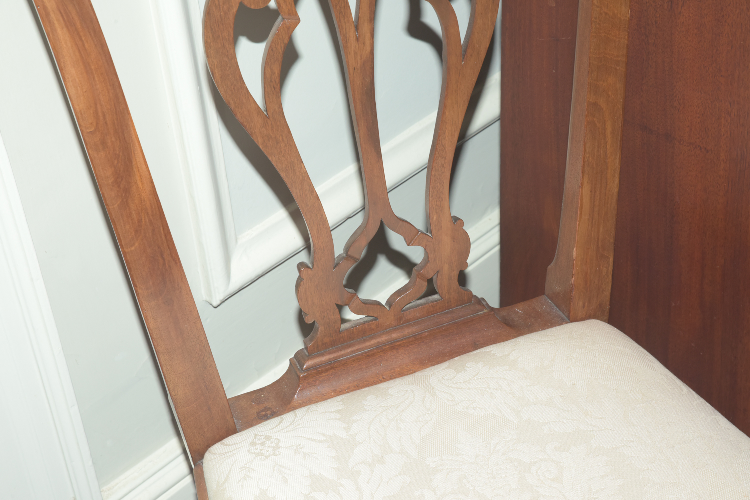 Mixed Set of Vintage Chippendale Style Dining Chairs