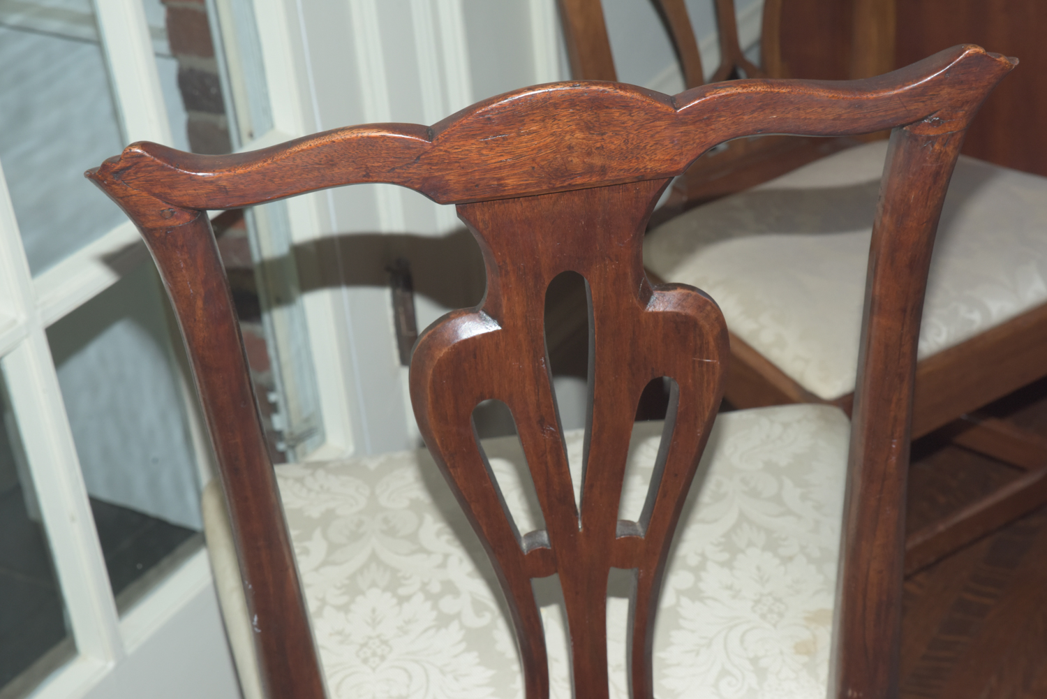 Mixed Set of Vintage Chippendale Style Dining Chairs