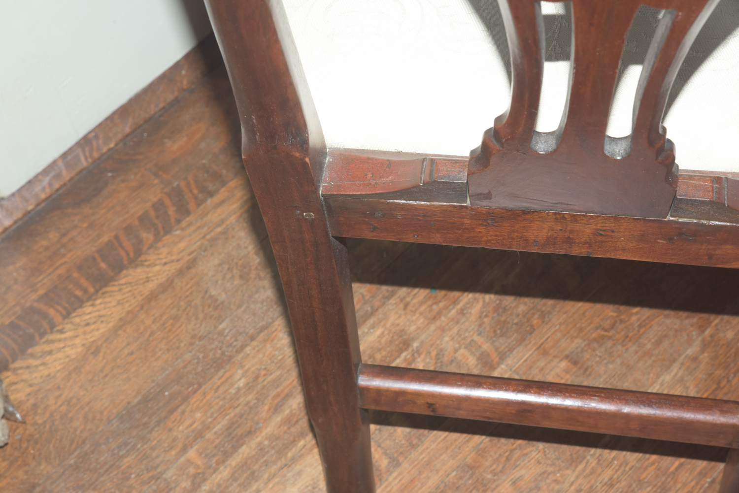 Mixed Set of Vintage Chippendale Style Dining Chairs