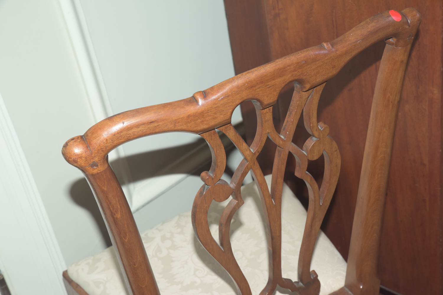 Mixed Set of Vintage Chippendale Style Dining Chairs