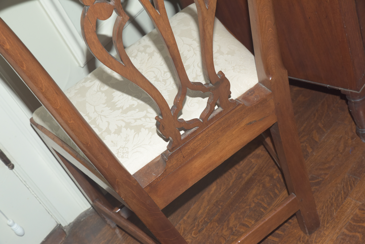Mixed Set of Vintage Chippendale Style Dining Chairs