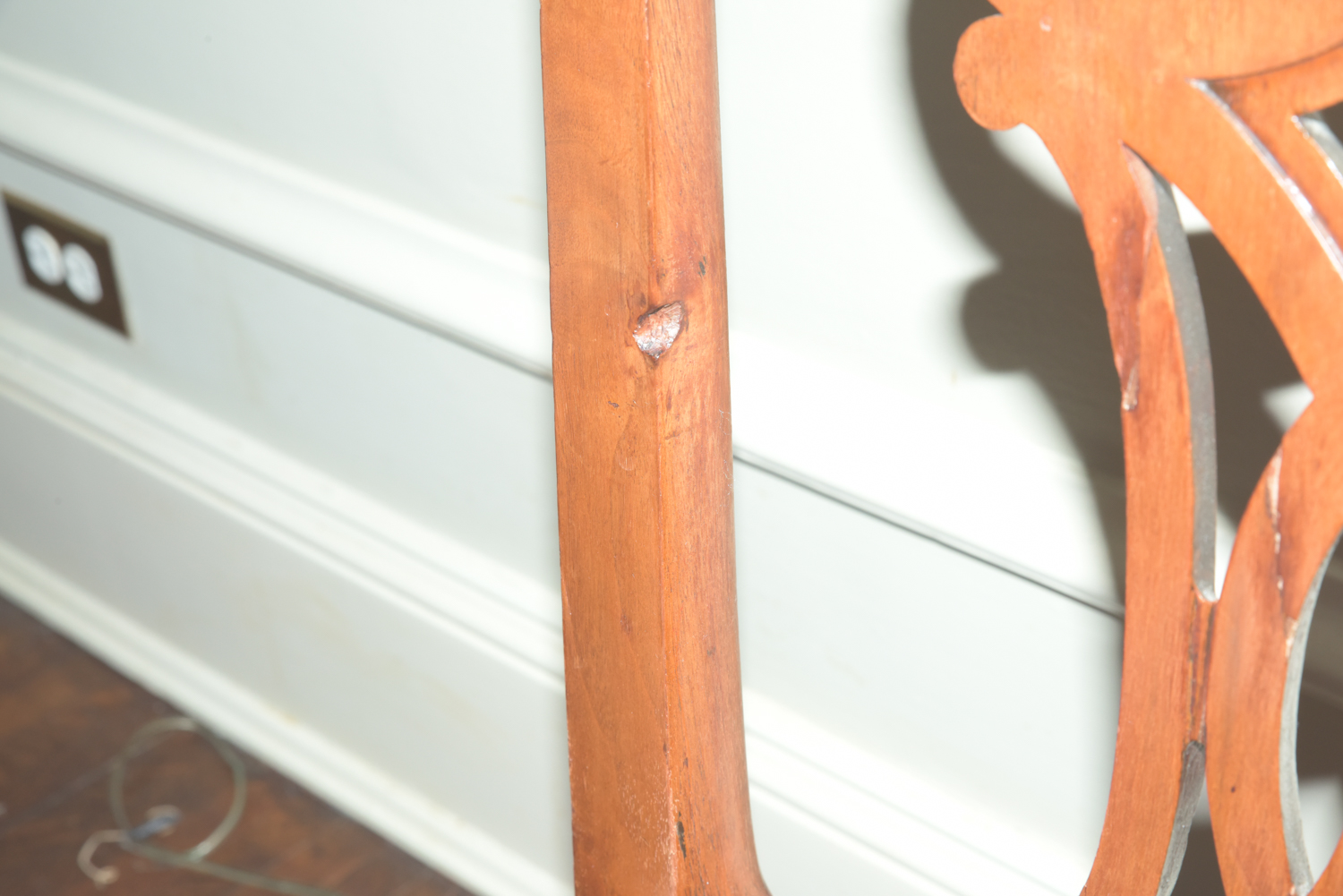 Mixed Set of Vintage Chippendale Style Dining Chairs