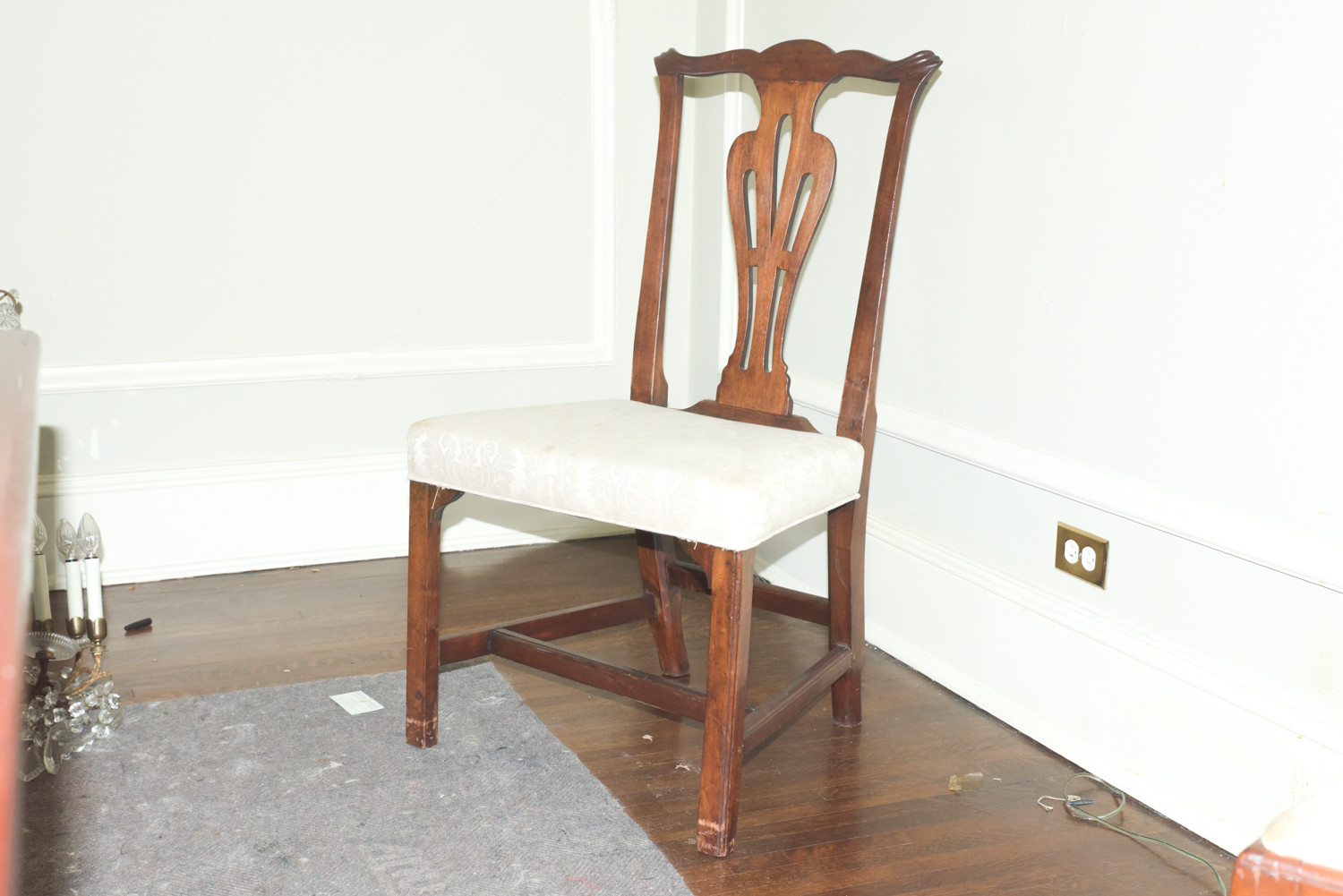 Mixed Set of Vintage Chippendale Style Dining Chairs