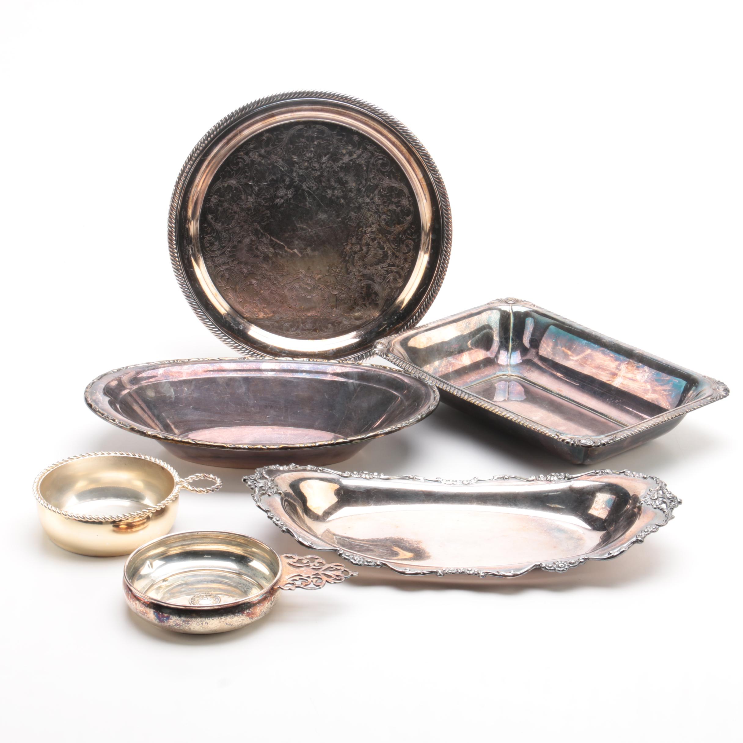 International Silver Co. "Castleton" Silver Plate Tray with Other Serveware