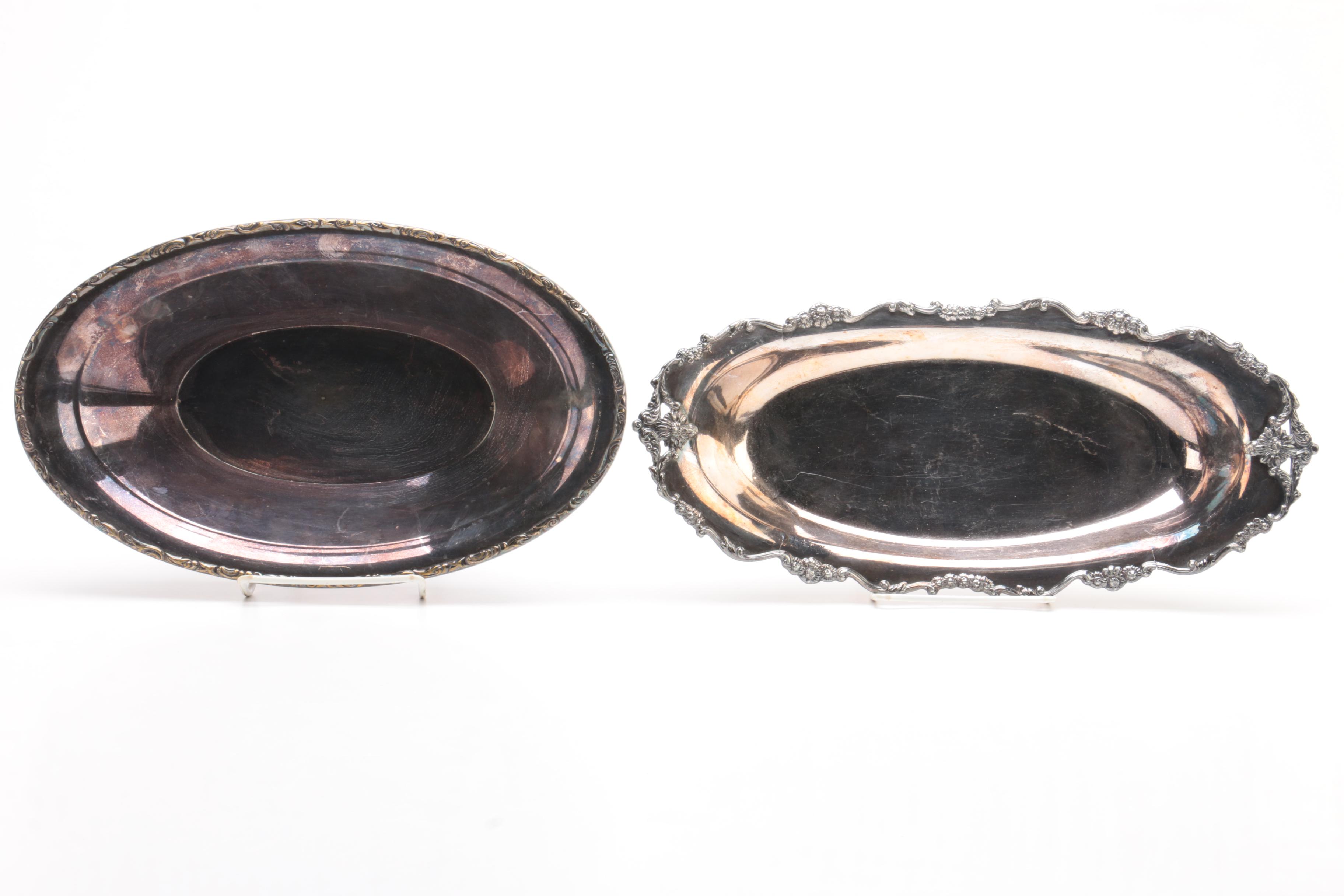 International Silver Co. "Castleton" Silver Plate Tray with Other Serveware