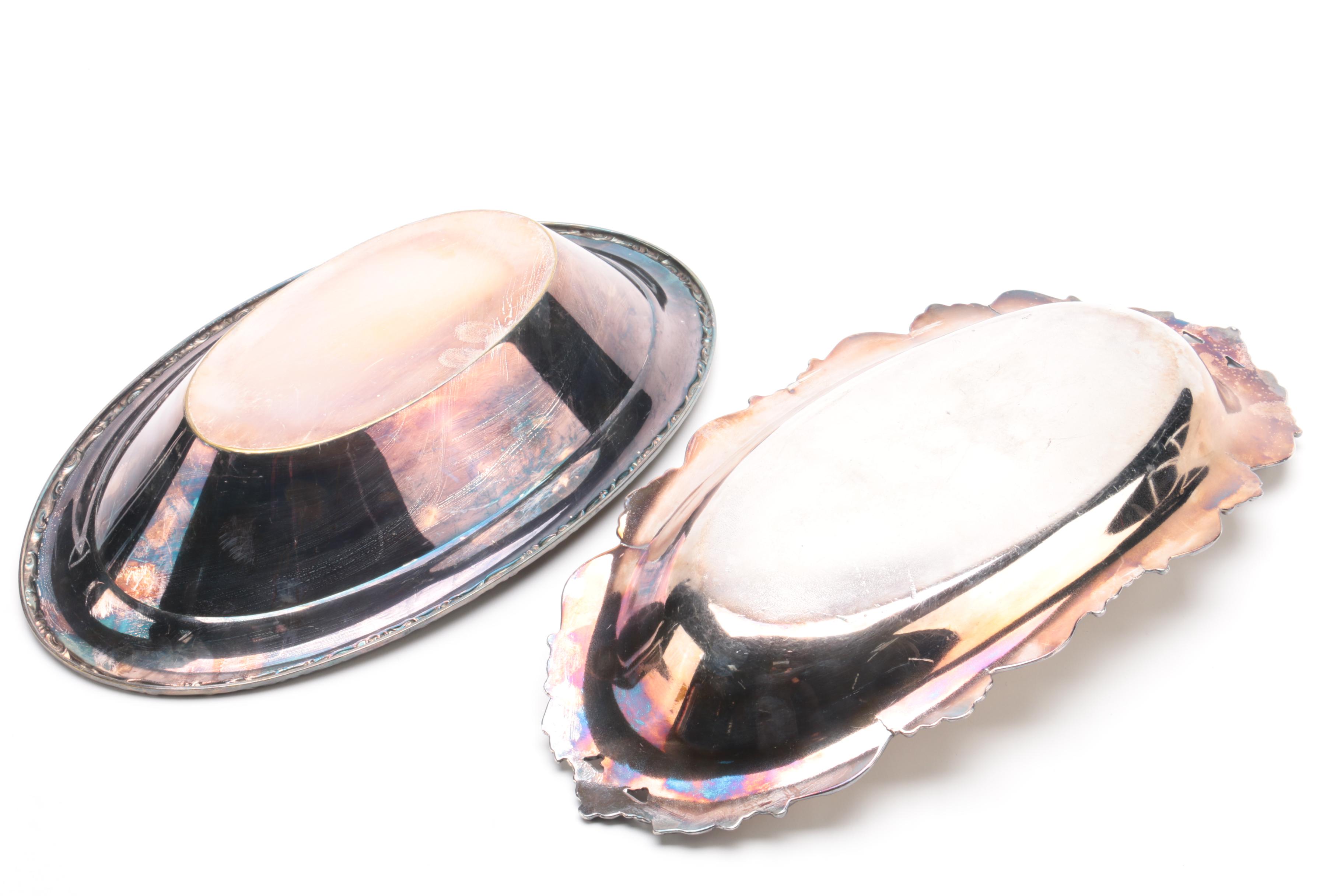 International Silver Co. "Castleton" Silver Plate Tray with Other Serveware