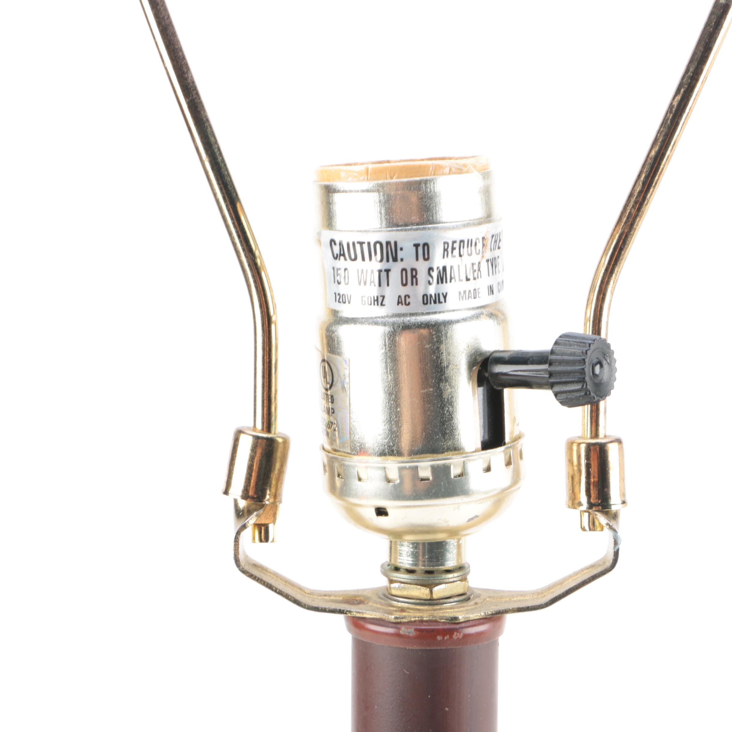 Berman Cinnabar Style Resin Table Lamp of a Bell Hop Monkey