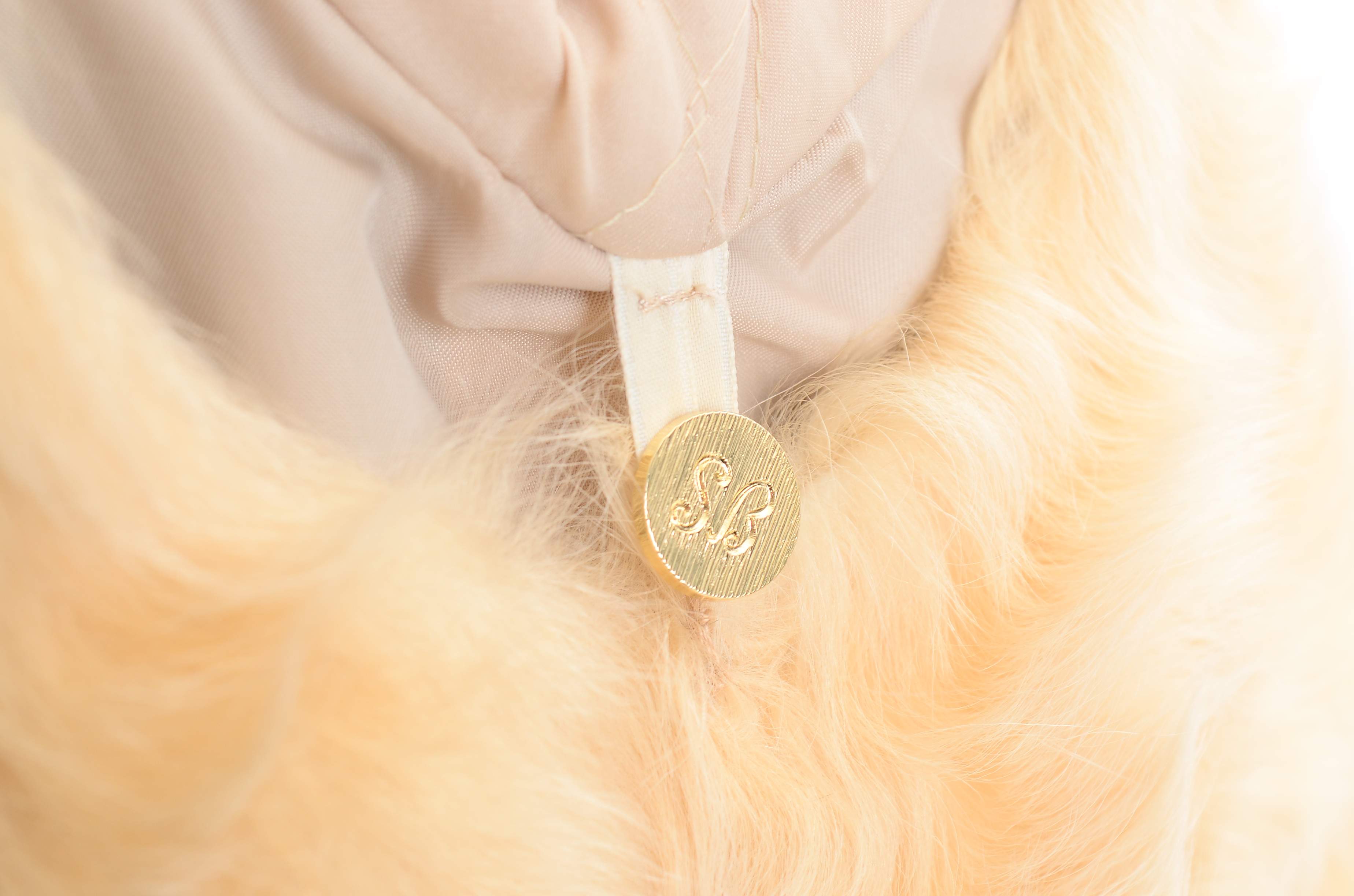 Twill Trenchcoat With Removable Silver Blu Iemura Fur Lining