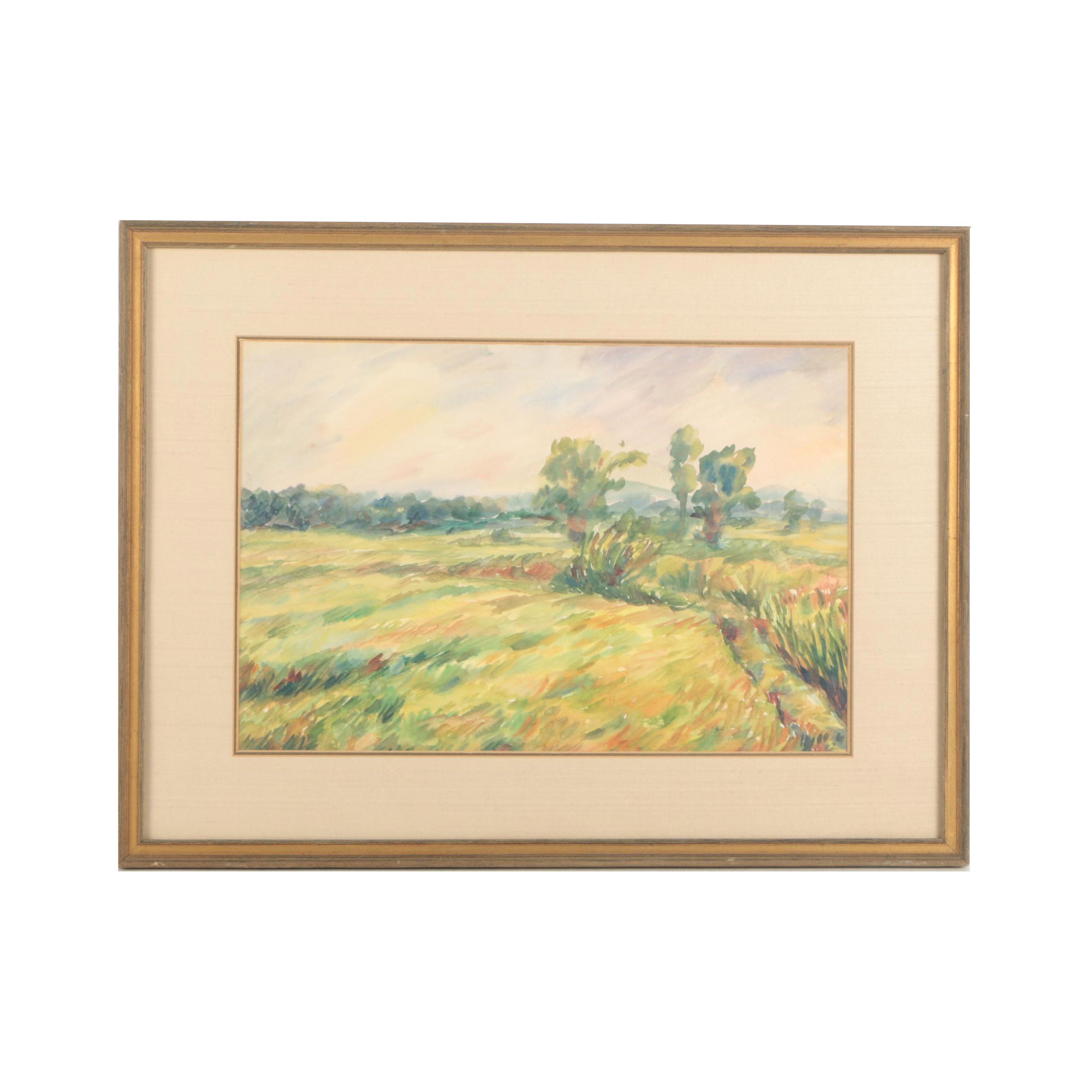 Watercolor Painting of Landscape