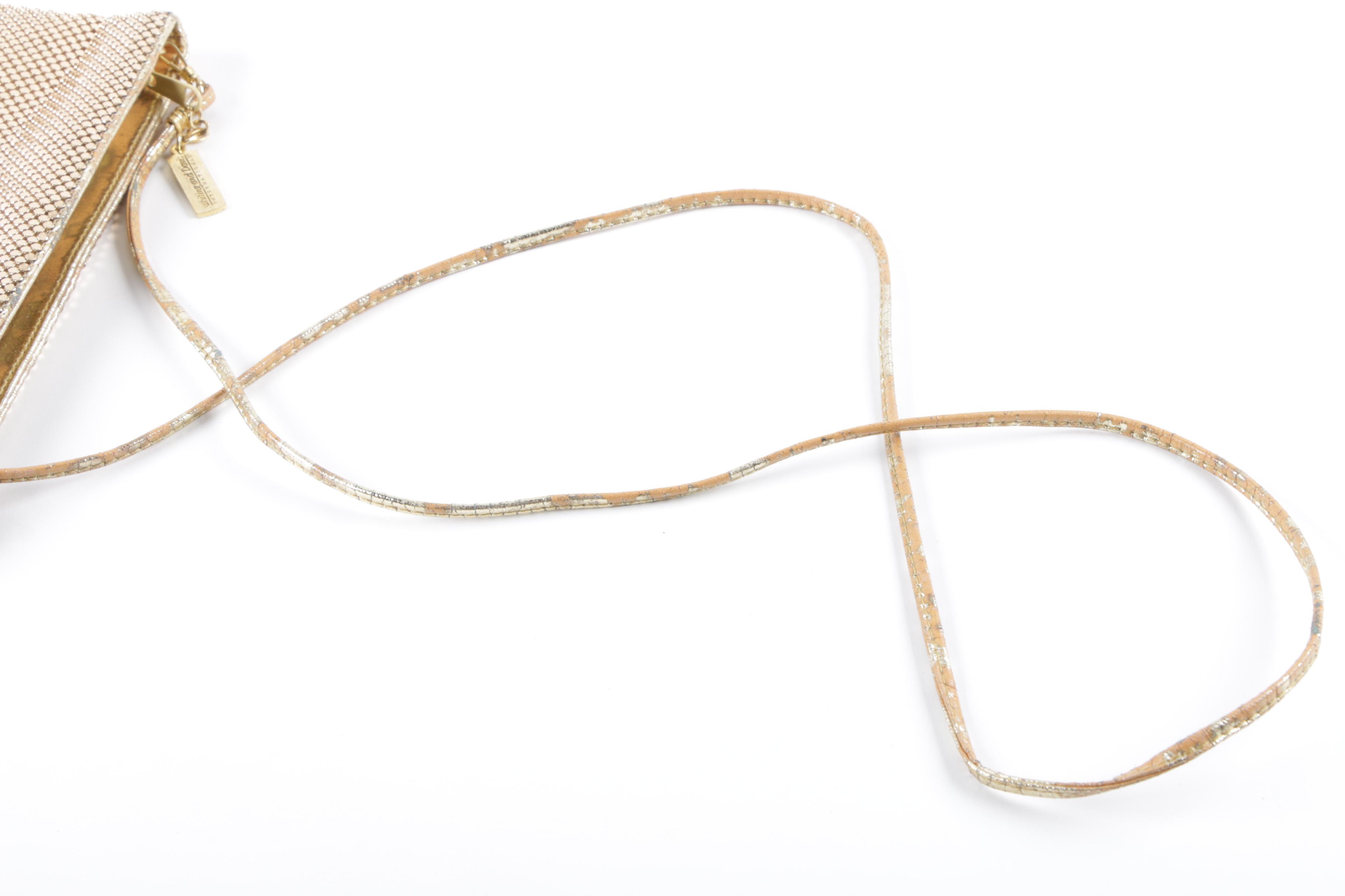 Whiting & Davis International Gold Tone Metal Mesh Evening Bag and Belt