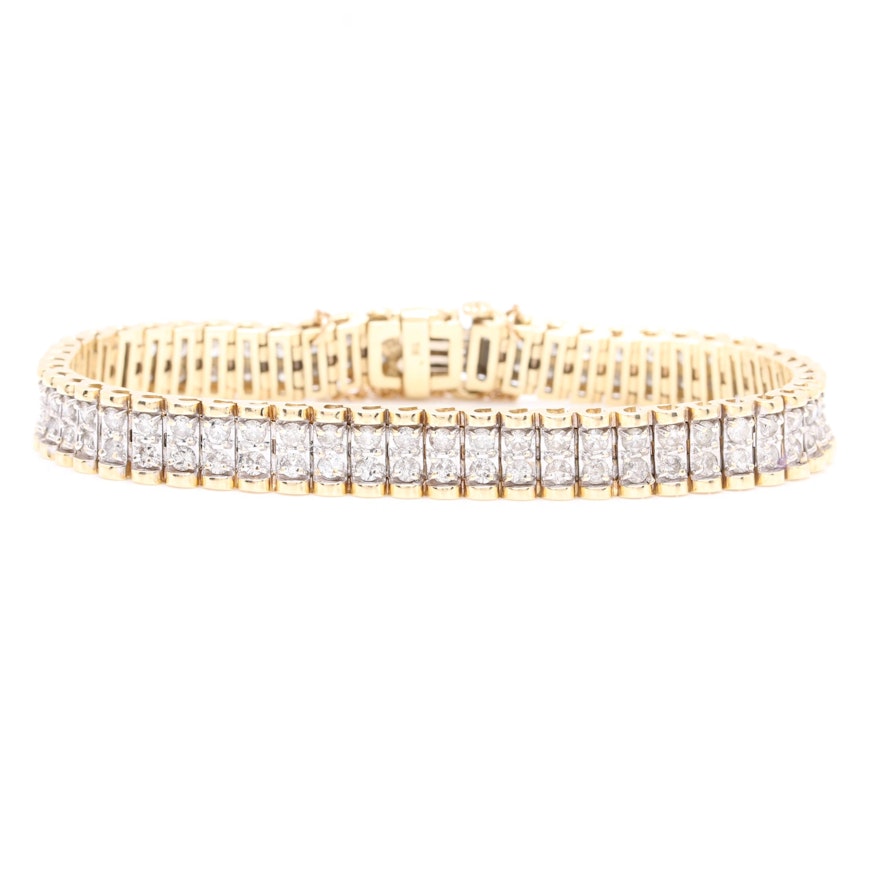 14K Yellow Gold 5.04 CTW Diamond Bracelet