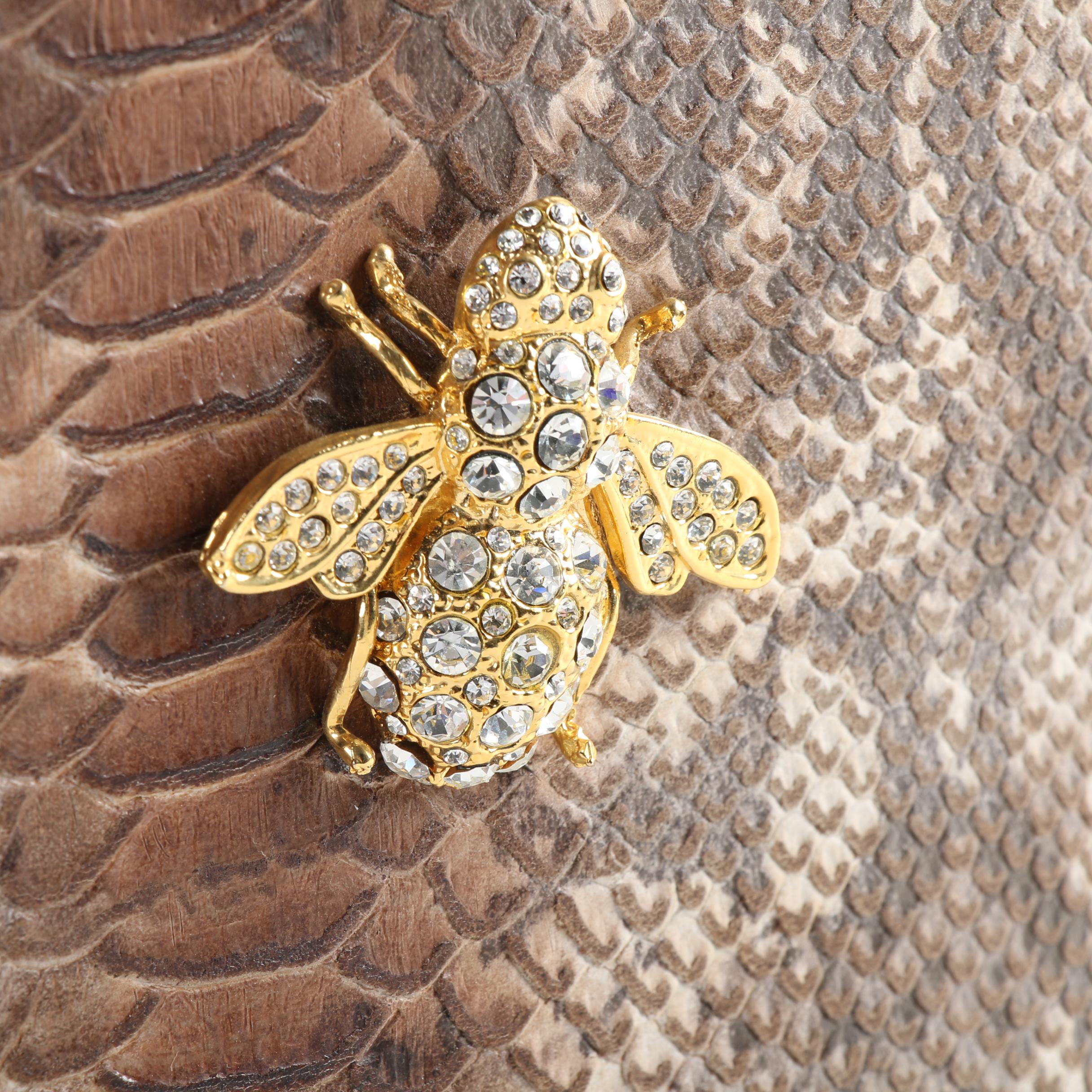 Bencivenga Couture Snakeskin Embossed Leather Handbag