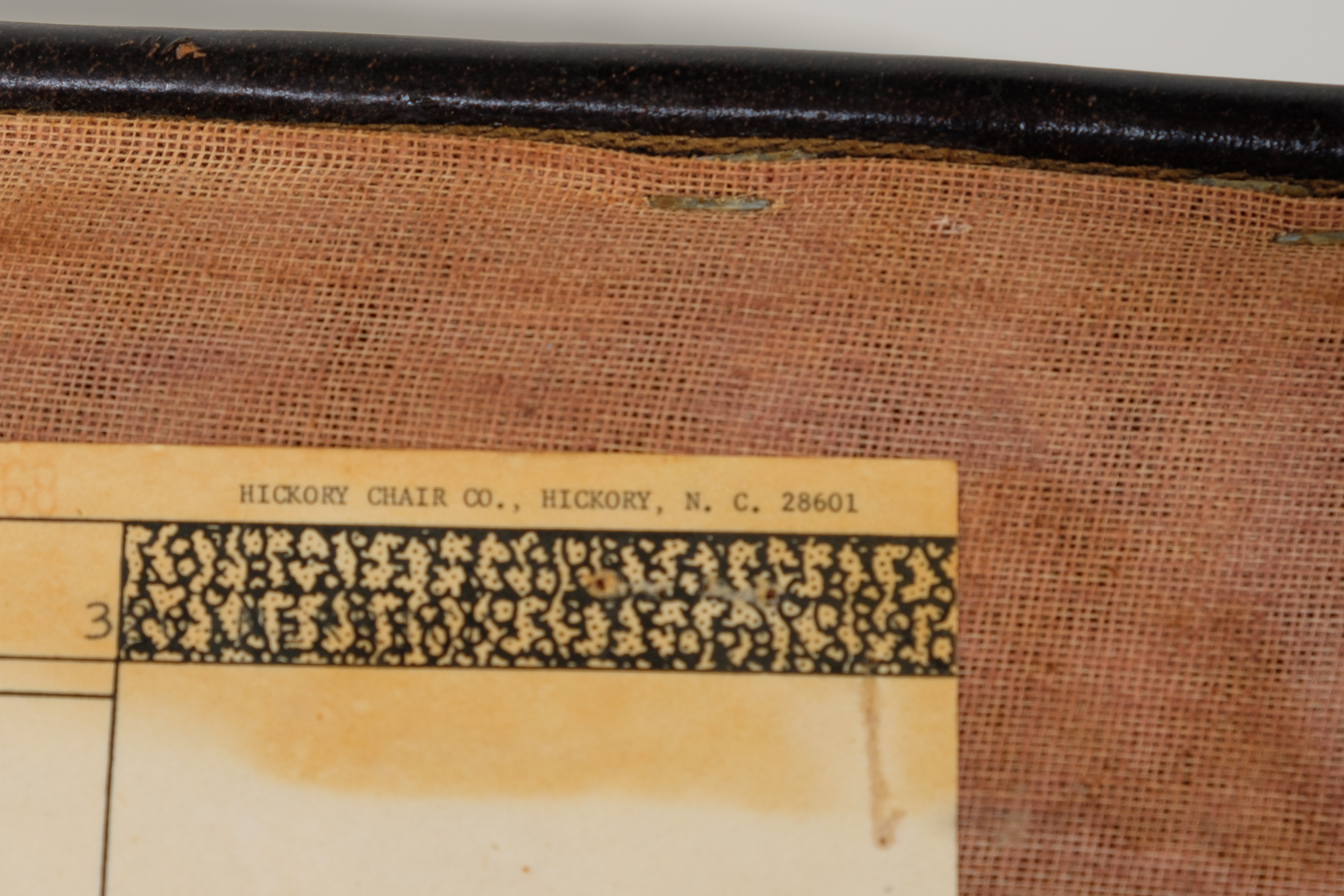 Vintage Leather Armchair and Ottoman by Hickory Chair Company