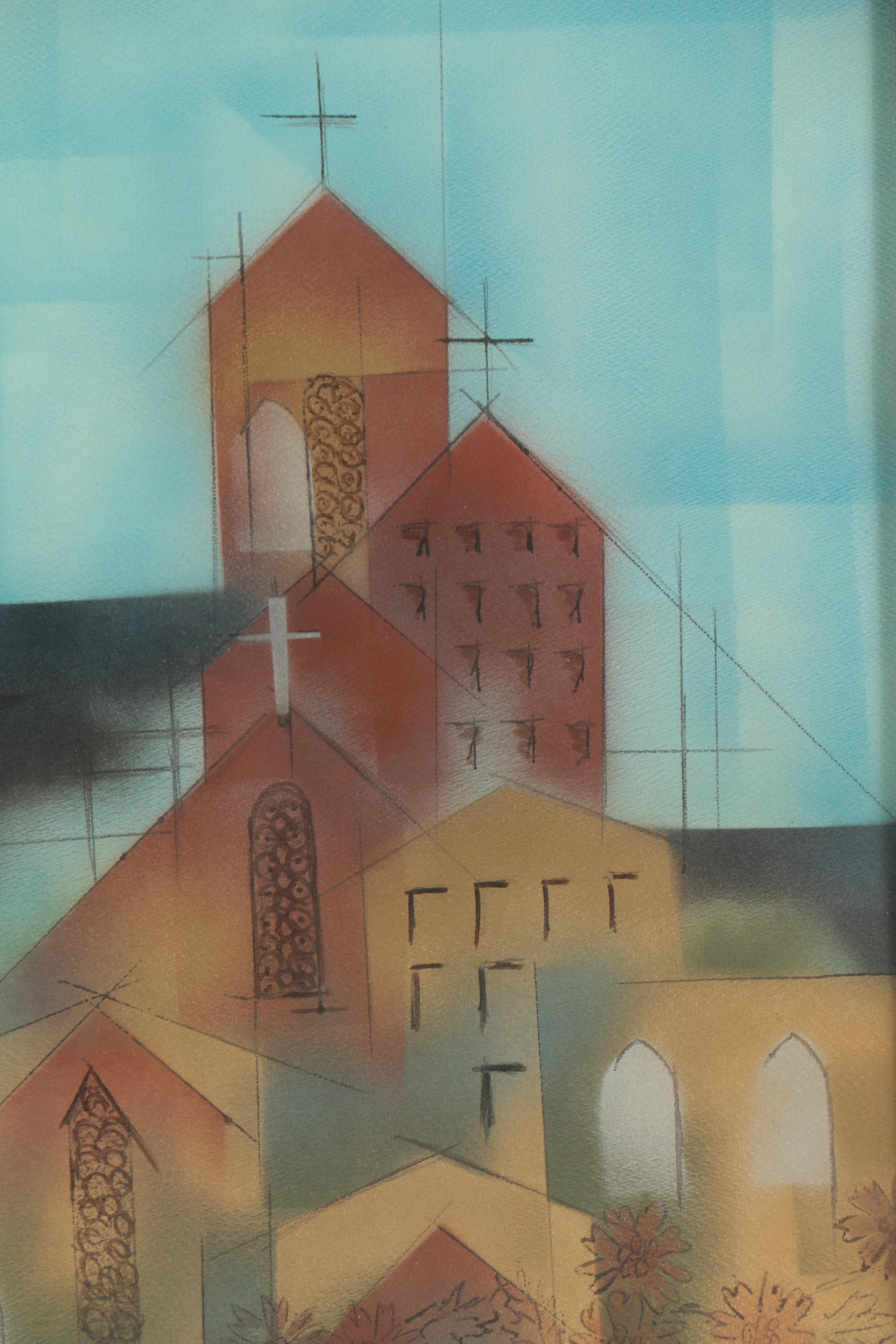 Robert Kaster Airbrush Painting "Content of Man"